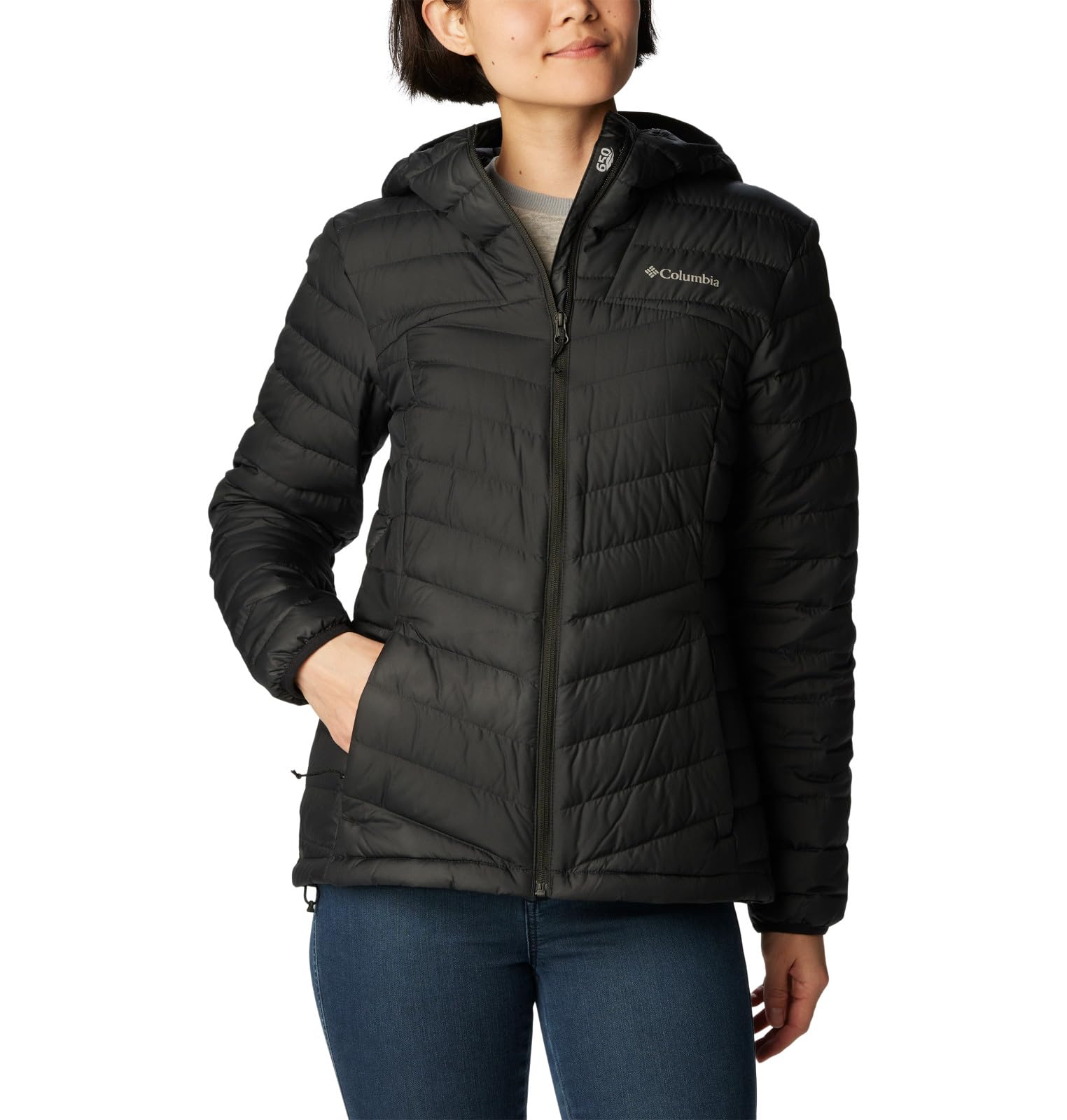 Columbia Women's Westridge Hooded Down Jacket - Lightweight Waterproof Winter Coat for Hiking, Travel & Outdoor Activities