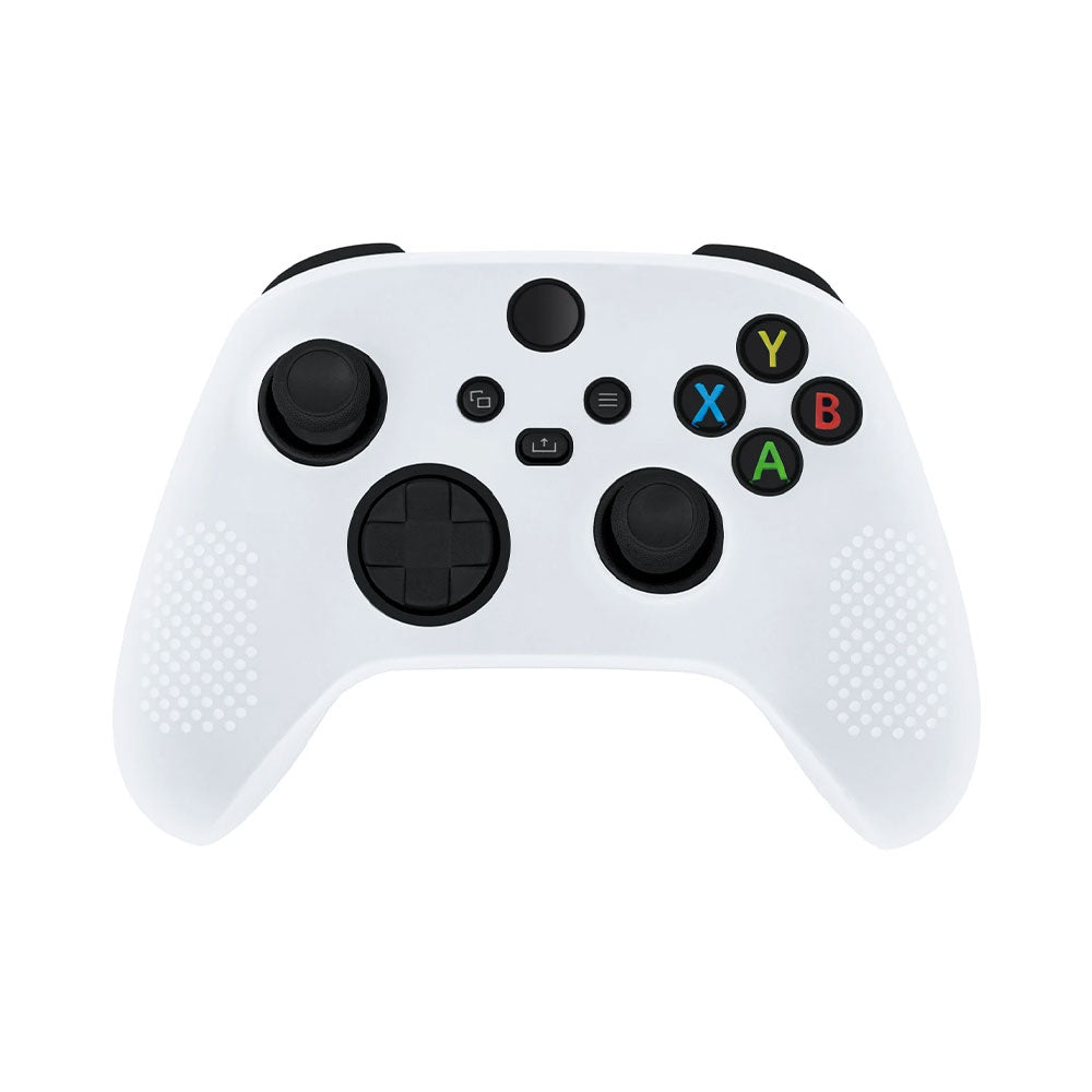 Non-Slip Silicone Grip Cover for Xbox Series S/X Controller - White | Enhanced Comfort & Control for Gaming, Streaming & Long Play Sessions