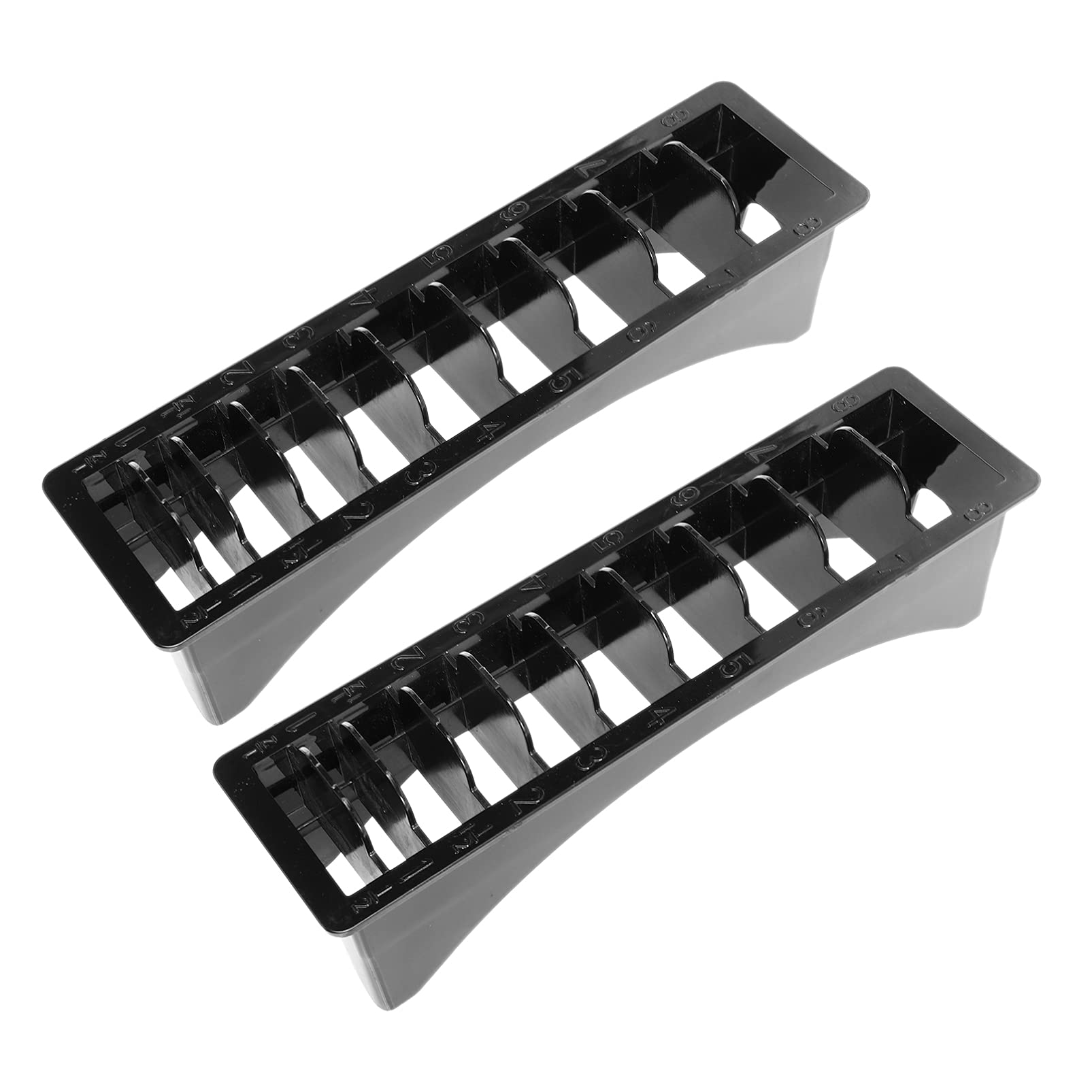 FOMIYES 2-Pack Plastic Guide Comb Storage Box - Salon Hair Clipper Blade Organizer with Rectangular Design | Perfect for Barbershops, Home Hair Cutting & Professional Styling Tools Organization