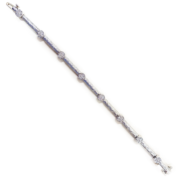 14K White Gold Diamond Bracelet for Women - Elegant Tennis Bracelet with Sparkling Diamonds - Perfect for Weddings, Anniversaries & Special Occasions