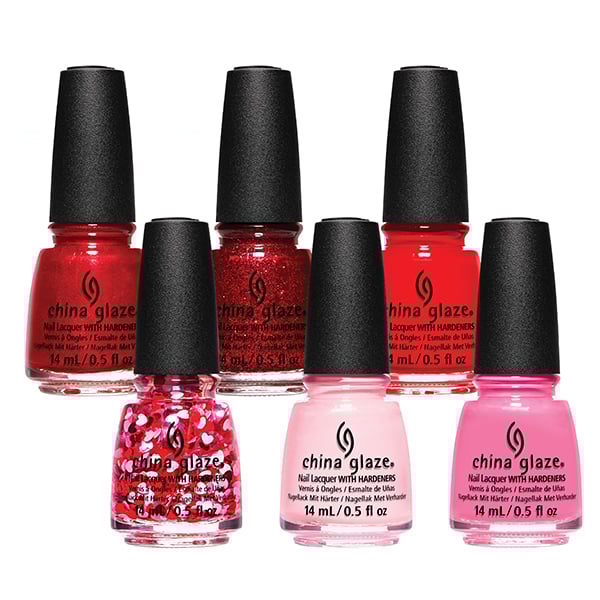 China Glaze Love & Kisses Nail Polish Collection - Long Lasting & Vibrant Colors for Manicures, Pedicures & Nail Art - Perfect for Valentine's Day, Weddings & Special Occasions