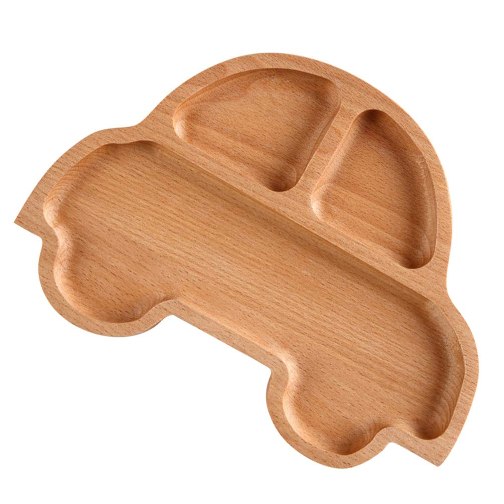 Premium Wooden Divided Plates for Babies & Kids - Eco-Friendly Baby Eating Plates, Toddler Snack Trays, Party Serving Dishes - Perfect for Breakfast, Snacks, Fruit & Dessert Display at Home or Parties