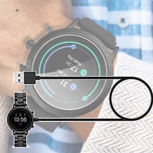 FitTurn [2-Pack] Fast Magnetic Charger for Michael Kors Smartwatches - Compatible with Access Gen 5 Lexington/Bradshaw, Gen 4 Runway/Sofie/MKGO - 3.3ft/100cm Replacement Charging Cable - Perfect for Home, Office & Travel Use