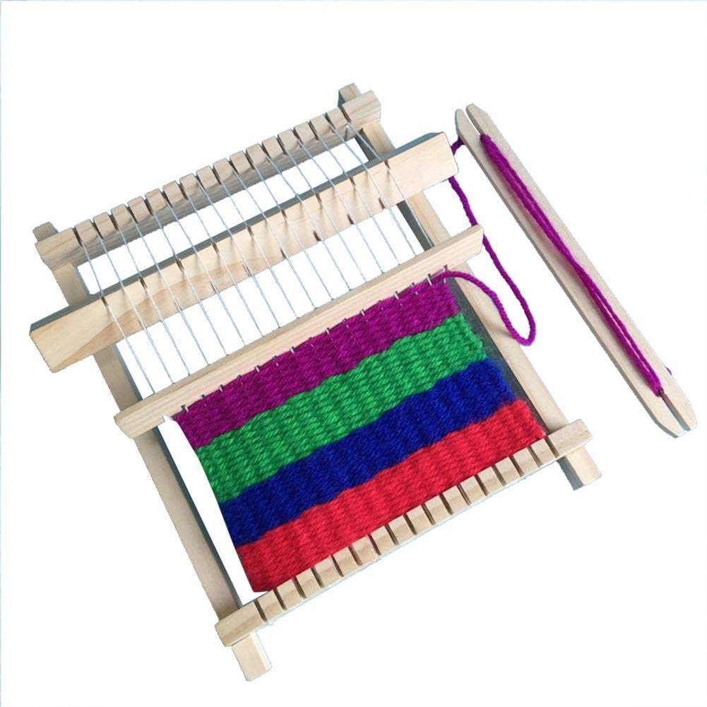 Wooden Weaving Machine Toy for Kids - Educational Hand-Knitting Craft Kit for Children | Creative DIY Weaving Loom for Arts & Crafts, Birthday Gifts & Montessori Learning Activities
