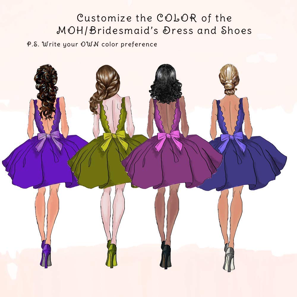 African American Bridesmaid Proposal Cards - Will You Be My Bridesmaid, Maid of Honor & Matron of Honor Wedding Invitation Cards - Perfect for Wedding Party, Bridal Shower & Special Occasions