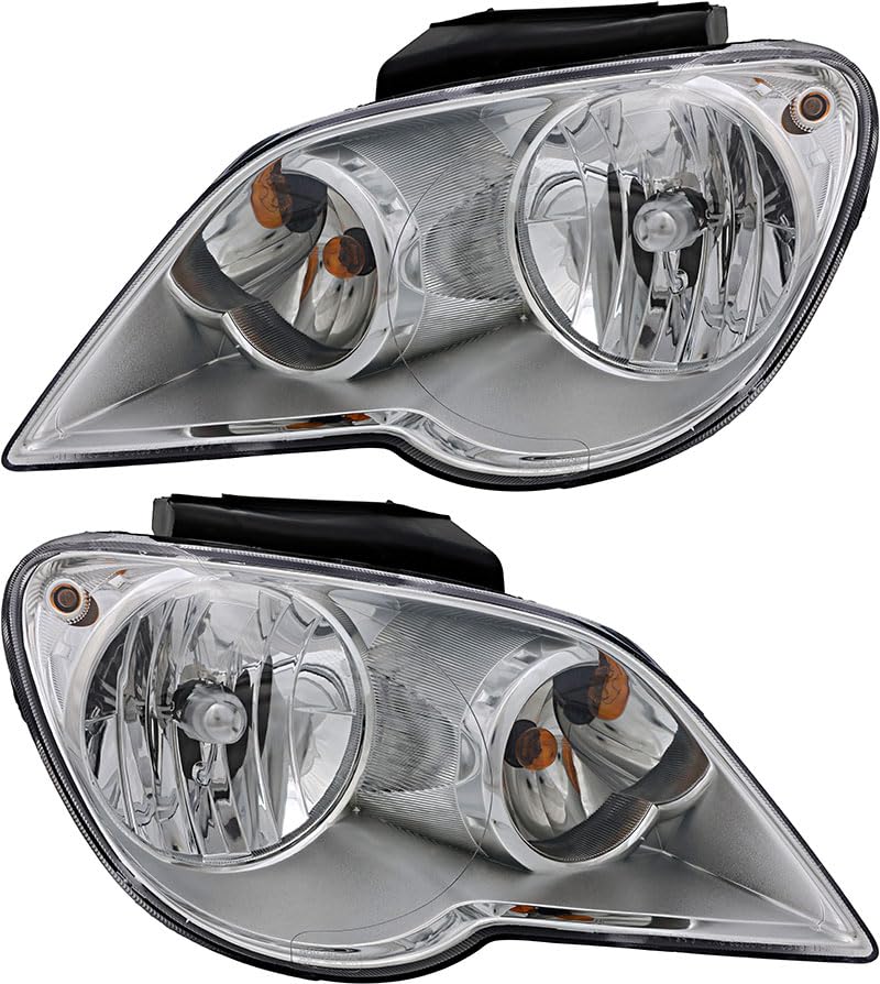 2007-2008 Chrysler Pacifica Replacement Headlight Assembly - Driver & Passenger Side Headlamps - Perfect for Night Driving & Foggy Conditions