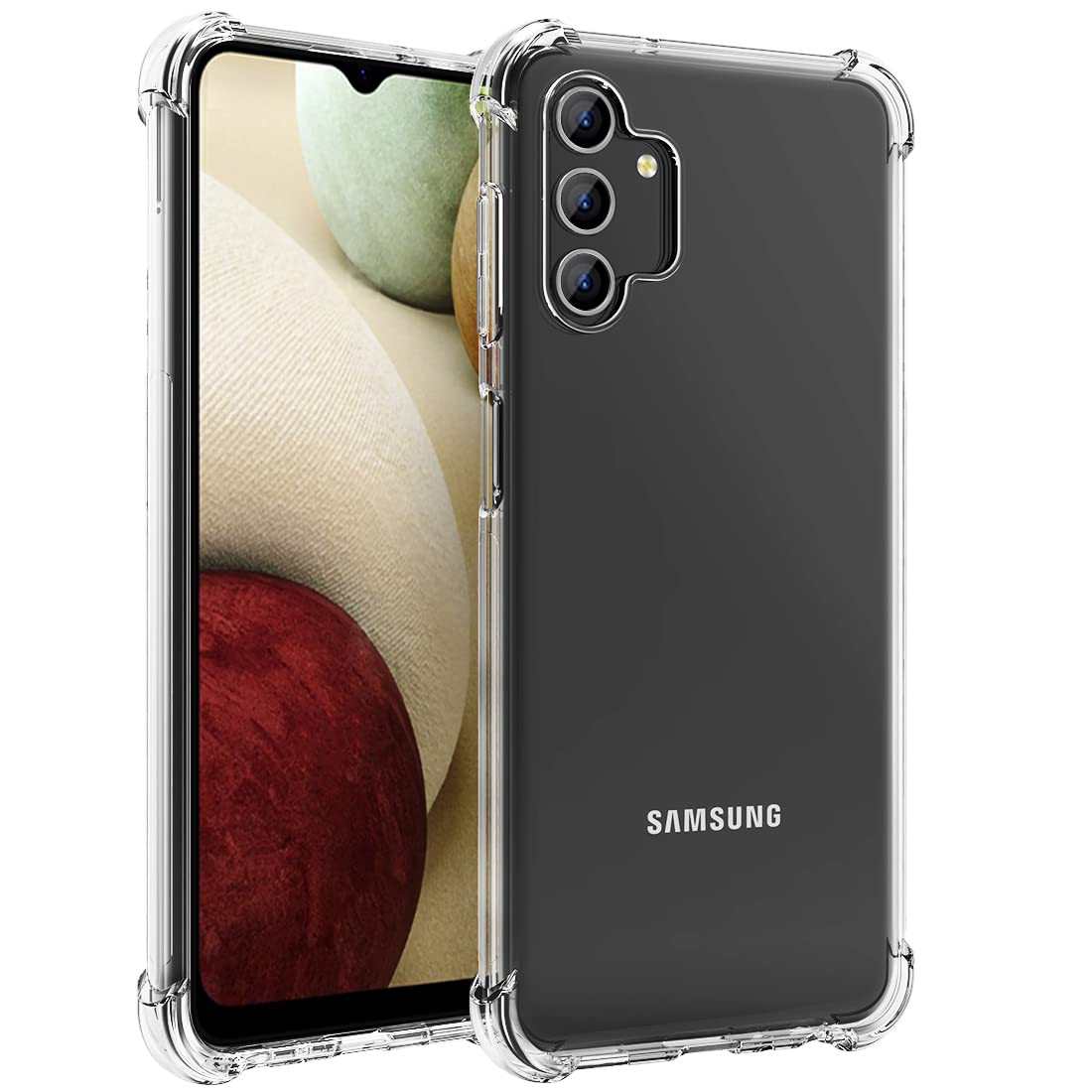 Samsung Galaxy A13 4G Case Clear Shockproof Flexible TPU Rubber Phone Cover for Girls & Women - Slim Protective Case for Everyday Use, Work & Travel (Clear)