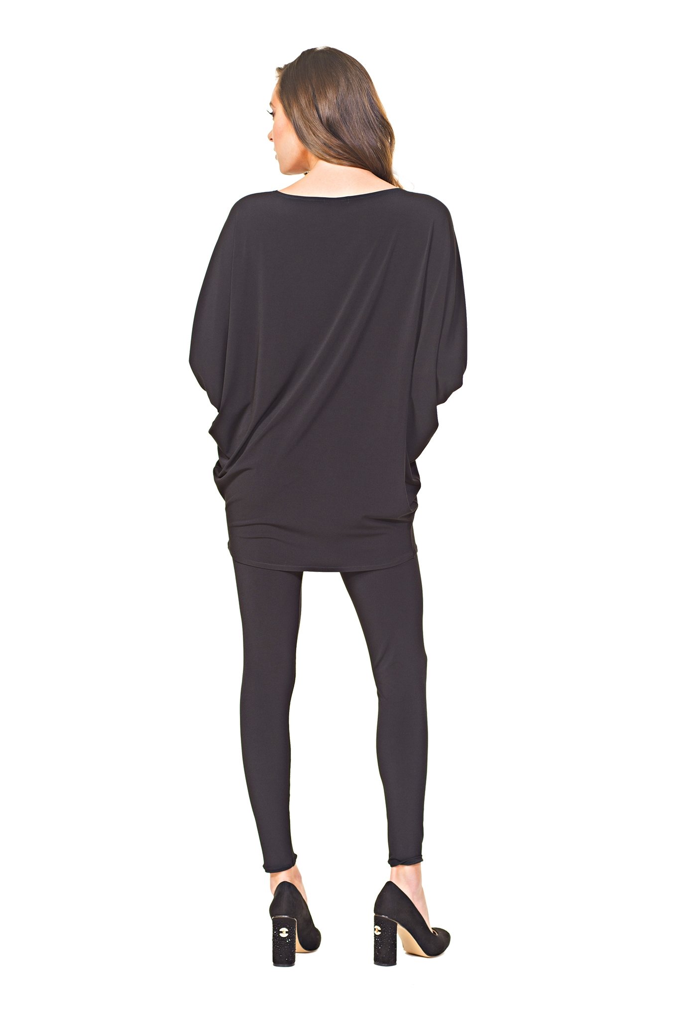 Women's Double Layered High Waist Yoga Leggings - Black - Perfect for Workout, Running & Lounge Wear