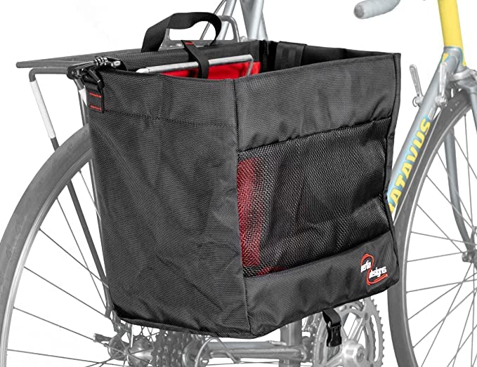 Metro Bike Basket Pannier - Single Side Mount, Black | Perfect for Commuting, Grocery Shopping & Urban Cycling
