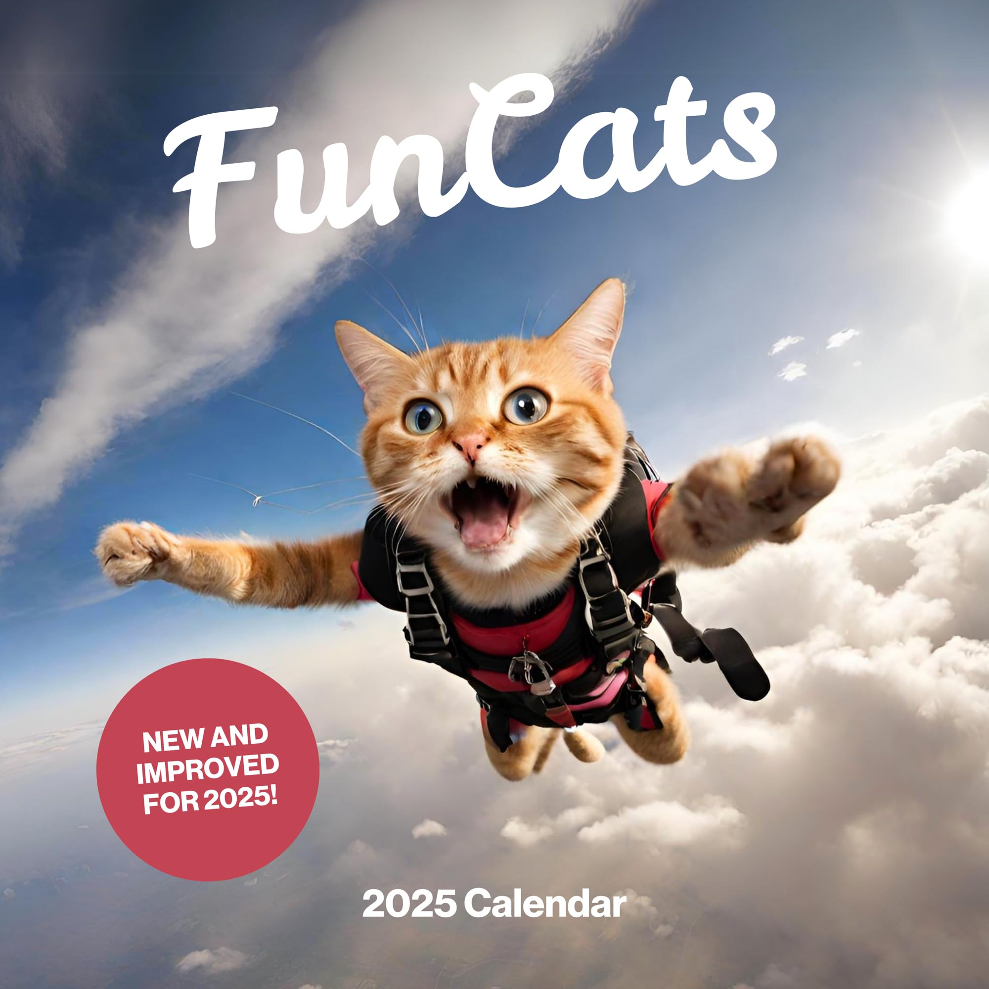 2025 Funny Cat Wall Calendar - Large 12 Month Planner with Adorable Cat Pictures | Perfect for Home, Office & Gift Giving | Fun Pets Collection