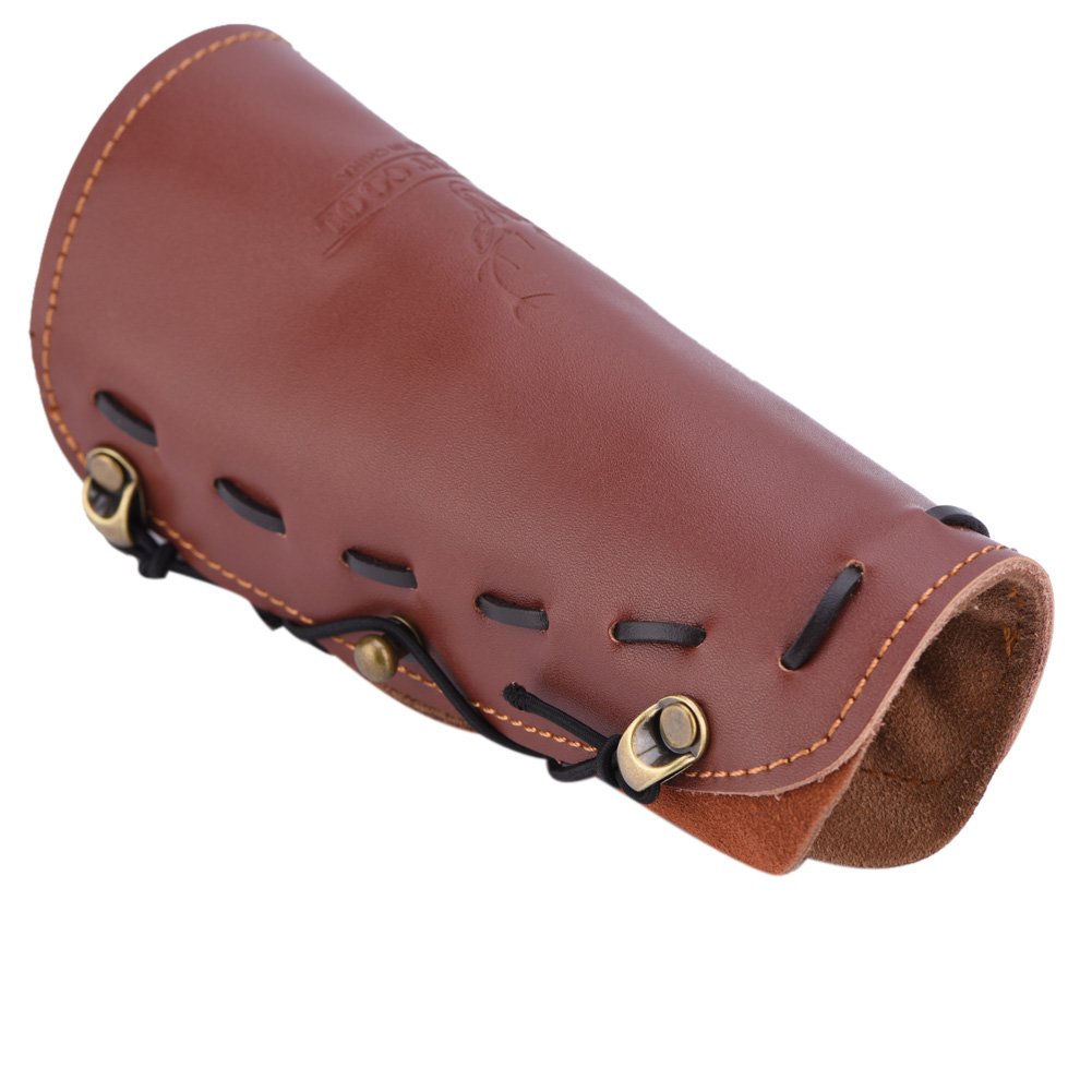 Leather Archery Arm Guards - Adjustable Forearm Protector for Bow Shooting, Hunting & Target Practice | Portable & Safe Arm Strap for Men & Women | Ideal for Outdoor Sports, Archery Training & Hunting Gear