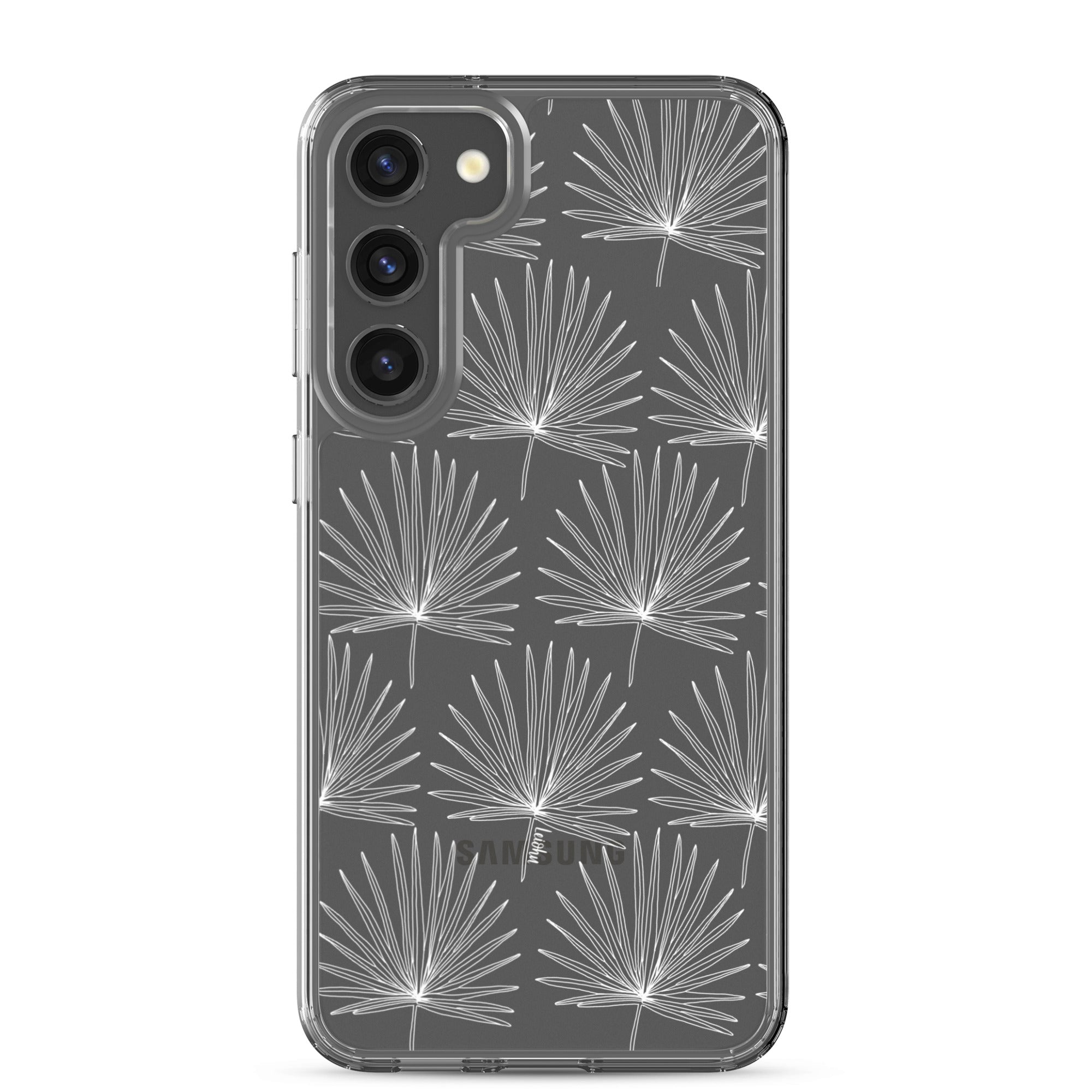 Fan Palm Clear Phone Case for Samsung Galaxy - Slim Protective Cover with Scratch Resistance for Everyday Use & Travel
