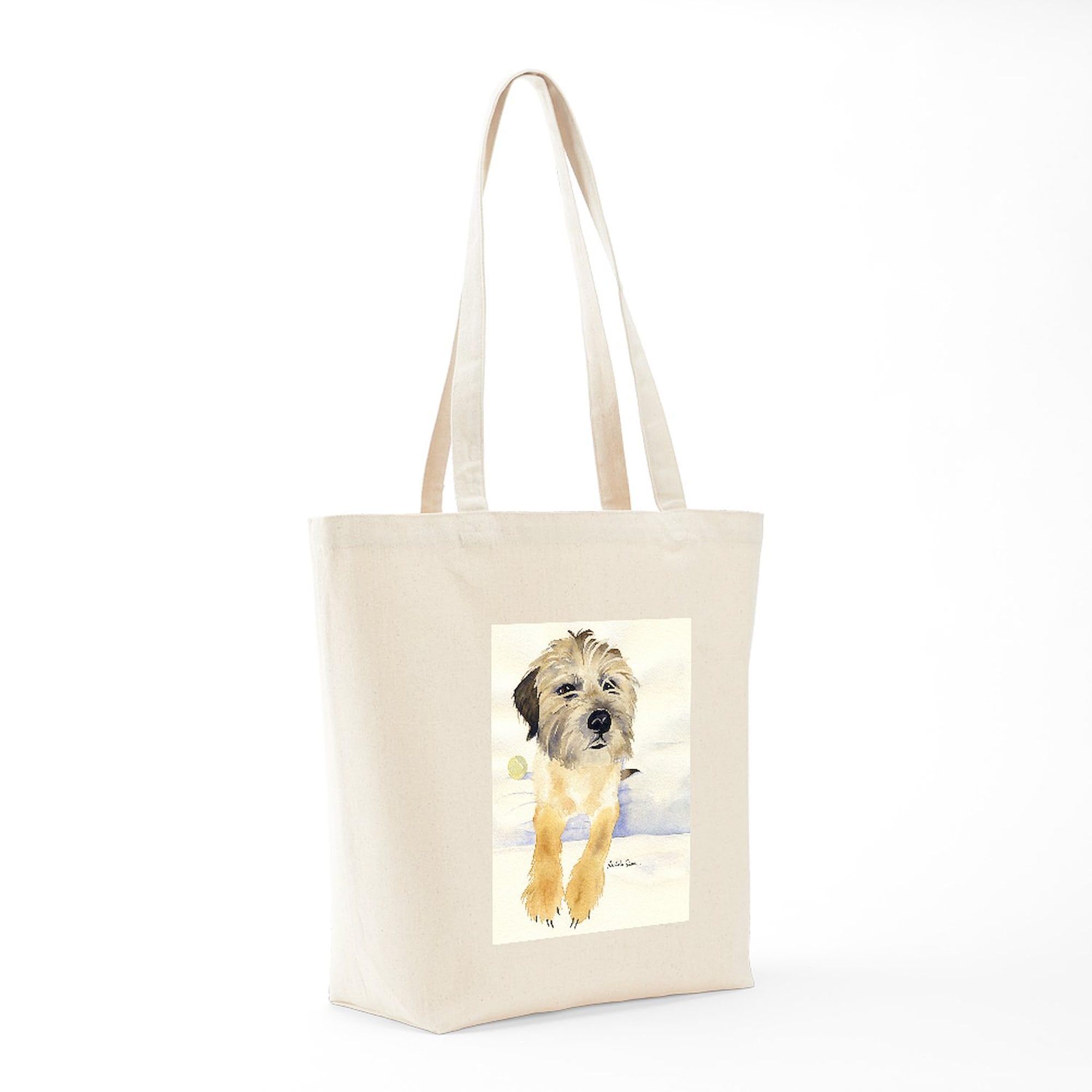 Border Terrier Lover's Tote Bag - Natural Canvas Reusable Shopping Bag for Groceries, Beach & Daily Use | Dog Themed Gift for Pet Owners
