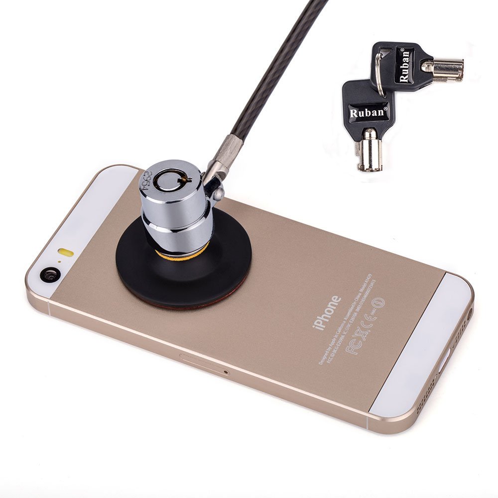 Ruban Security Cable Lock Kit - Universal Anti-Theft Locks for Laptops, Monitors, Tablets, MacBooks, iPad, iPhone & Android Devices | Perfect for Offices, Schools, Libraries & Public Spaces