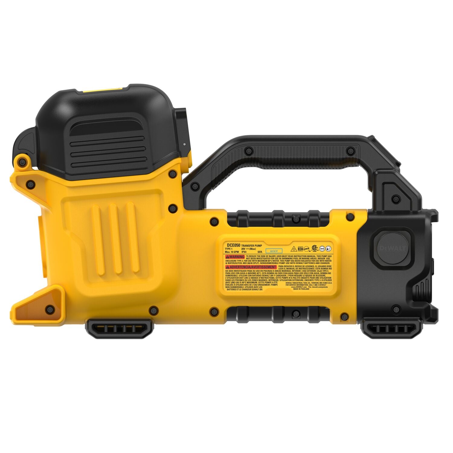 DEWALT DCE050B 20V MAX Cordless Transfer Pump (Tool Only) - Perfect for Fuel, Water & Chemical Transfer in Construction, Farm & Emergency Use
