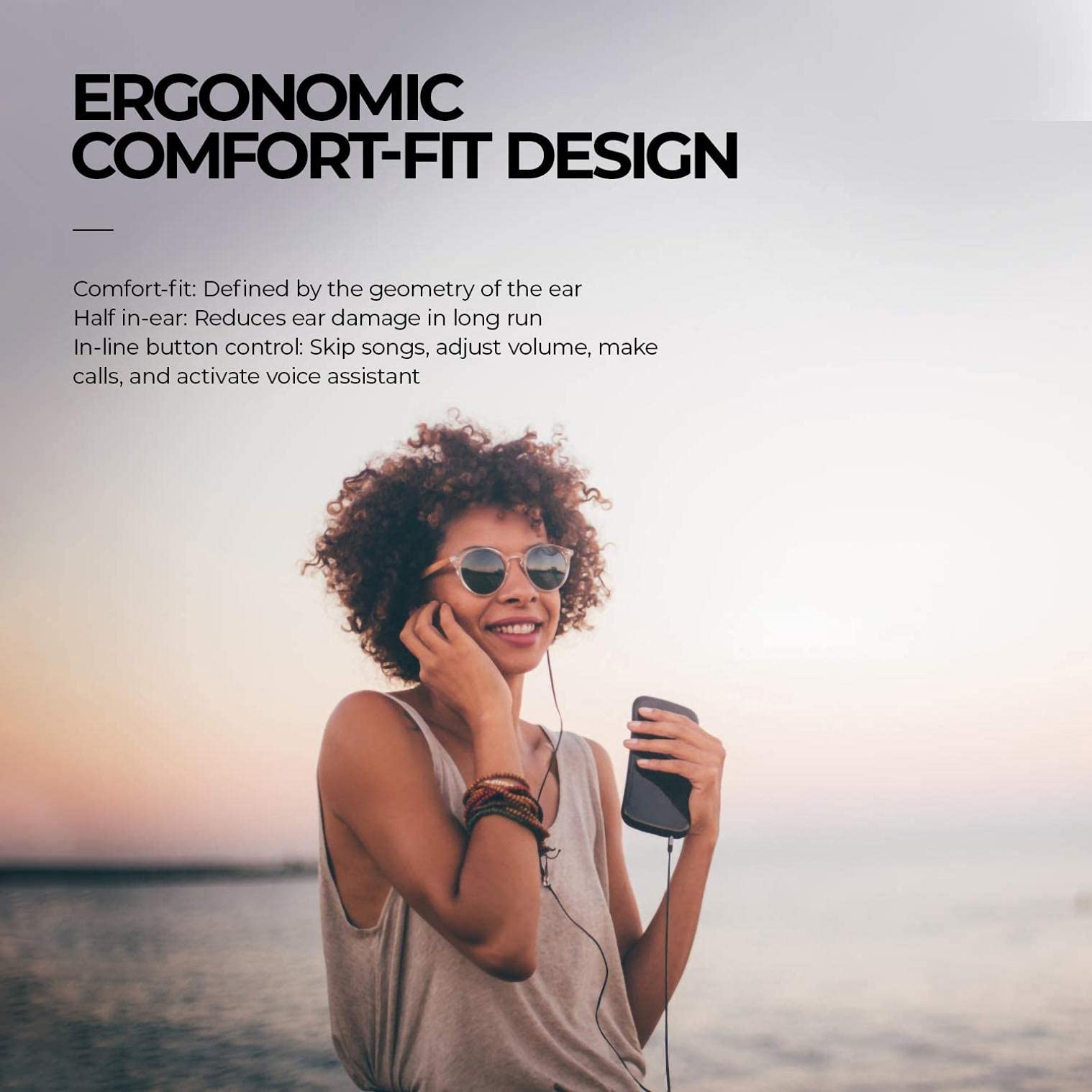Premium Wired Earphones with Hi-Fi Sound, Built-in Mic & Metal Earbuds - Compatible with OnePlus Nord N10 5G/N100/N200 5G - Perfect for Gaming, Music & Hands-Free Calls