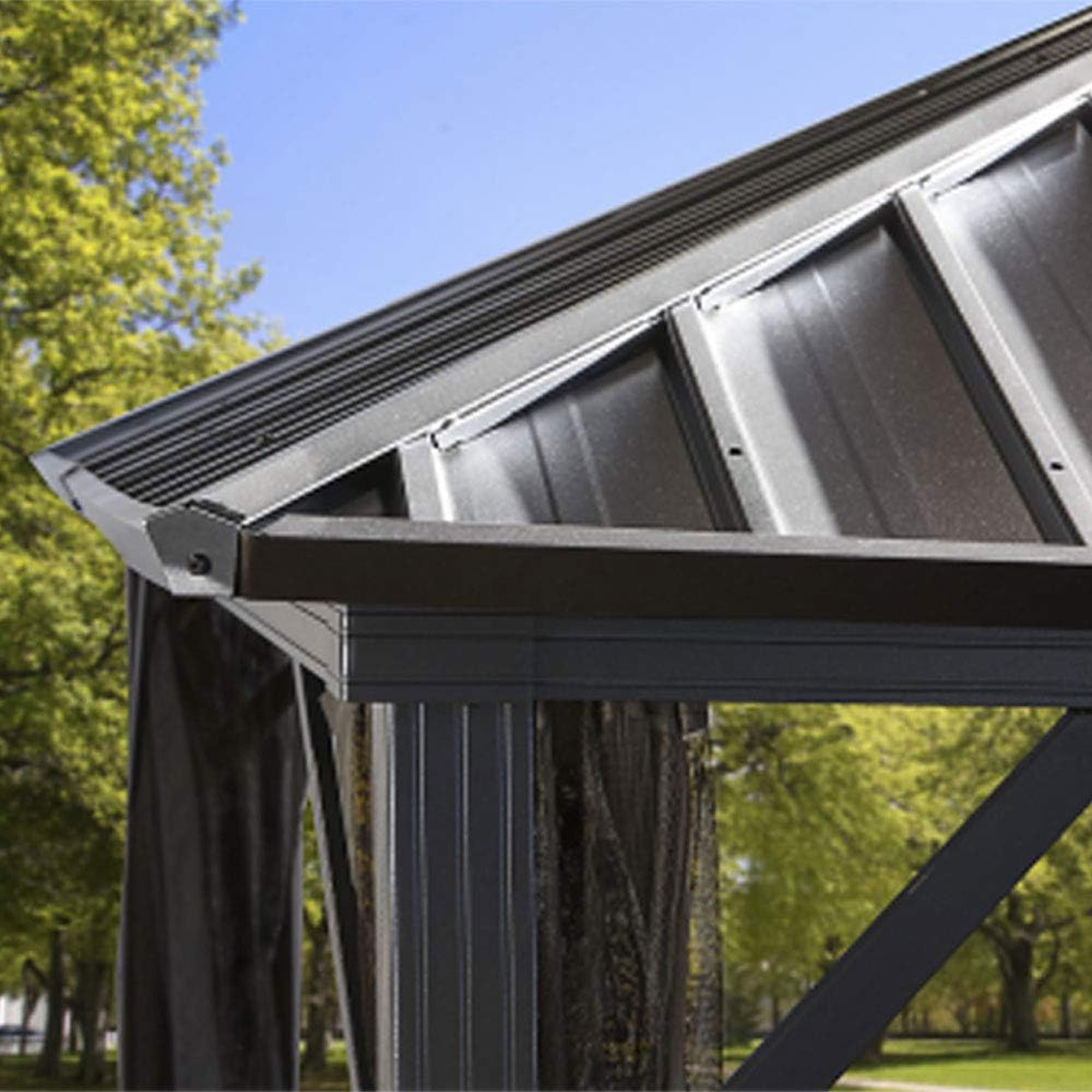 Sojag Dakota 10' x 10' Hardtop Gazebo - Waterproof Outdoor Canopy with Steel Frame for Patio, Backyard, and Garden Sun Protection