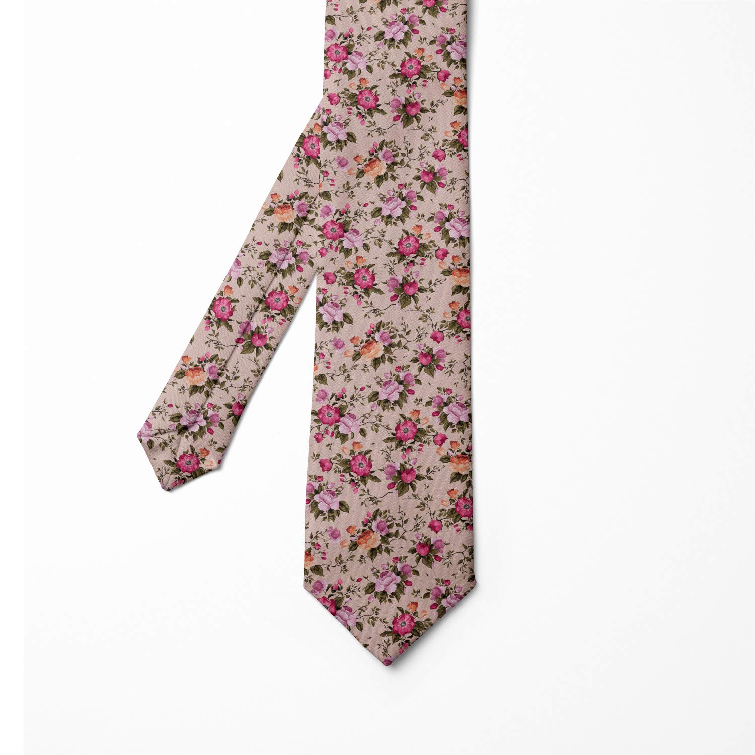 Ambesonne Floral Rose Pattern Necktie - 3.7