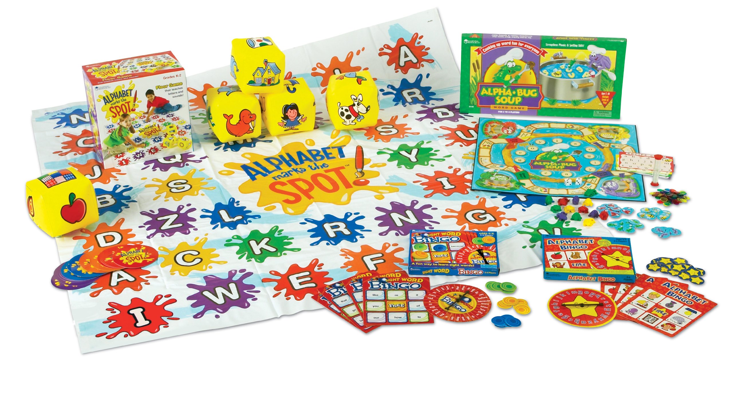Learning Resources Language Games Kit PreK+ (LER5047) - Fun Educational Toys for Early Childhood Development, Classroom & Homeschool Activities