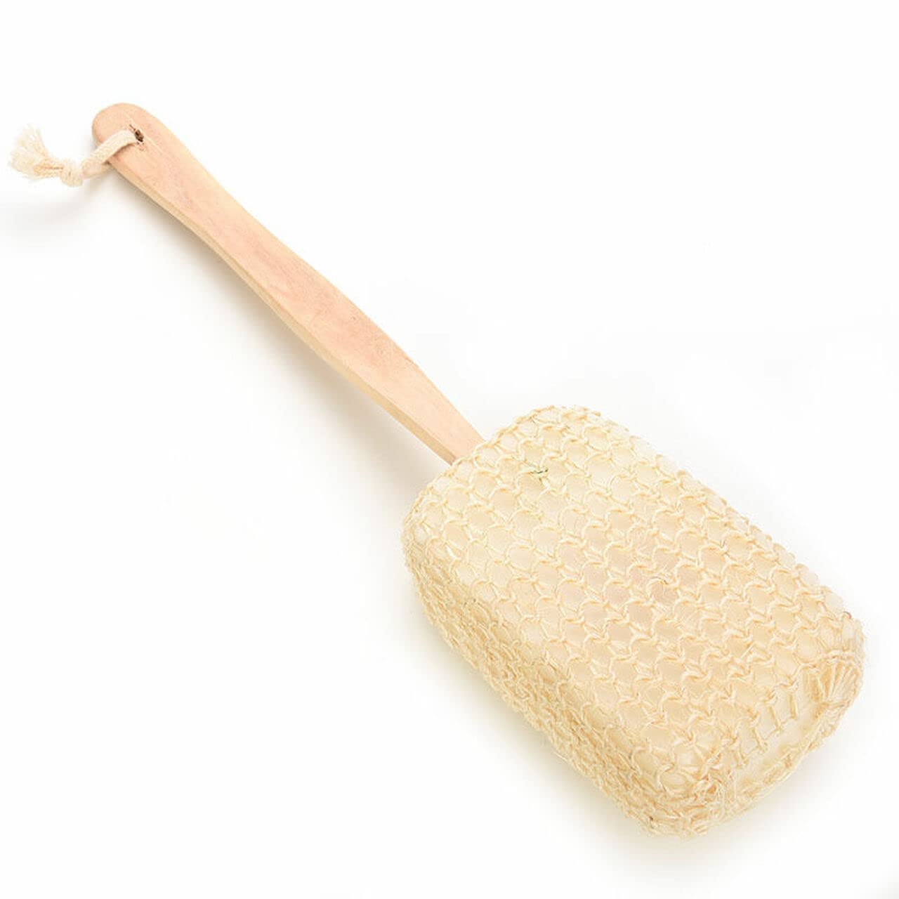 Natural Exfoliating Loofah Bath Brush with Long Wooden Handle - Unisex Back Scrubber & Shower Sponge for Deep Cleansing (Beige, 36x9x13) | Perfect for Exfoliating Dry Skin & Rejuvenating Spa Experience at Home