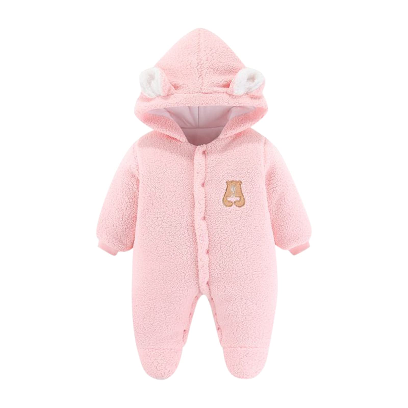 Baby Winter Hoodie Suit - Toddler Cotton Romper with Zipper & Long Sleeves | Cute Snowsuit for Infants | Perfect for Cold Weather & Outdoor Play