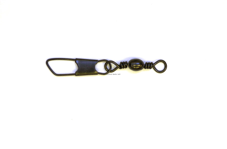 Eagle Claw Barrel Swivel with Safety Snap - Heavy Duty Fishing Swivels for Saltwater & Freshwater - Perfect for Lures, Rigs & Tackle Boxes