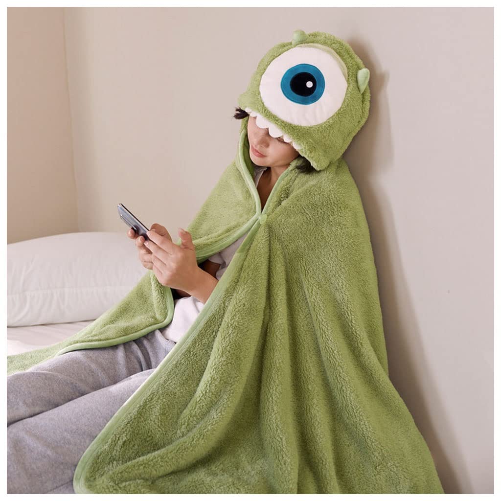 TYLZDZ Coral Velvet Wearable Blanket Hoodie - Soft Oversized Fleece Cloak for Men & Women, Warm Long Pullover with Hat (82x180cm) - Perfect for Lounging, Camping & Cold Weather Comfort
