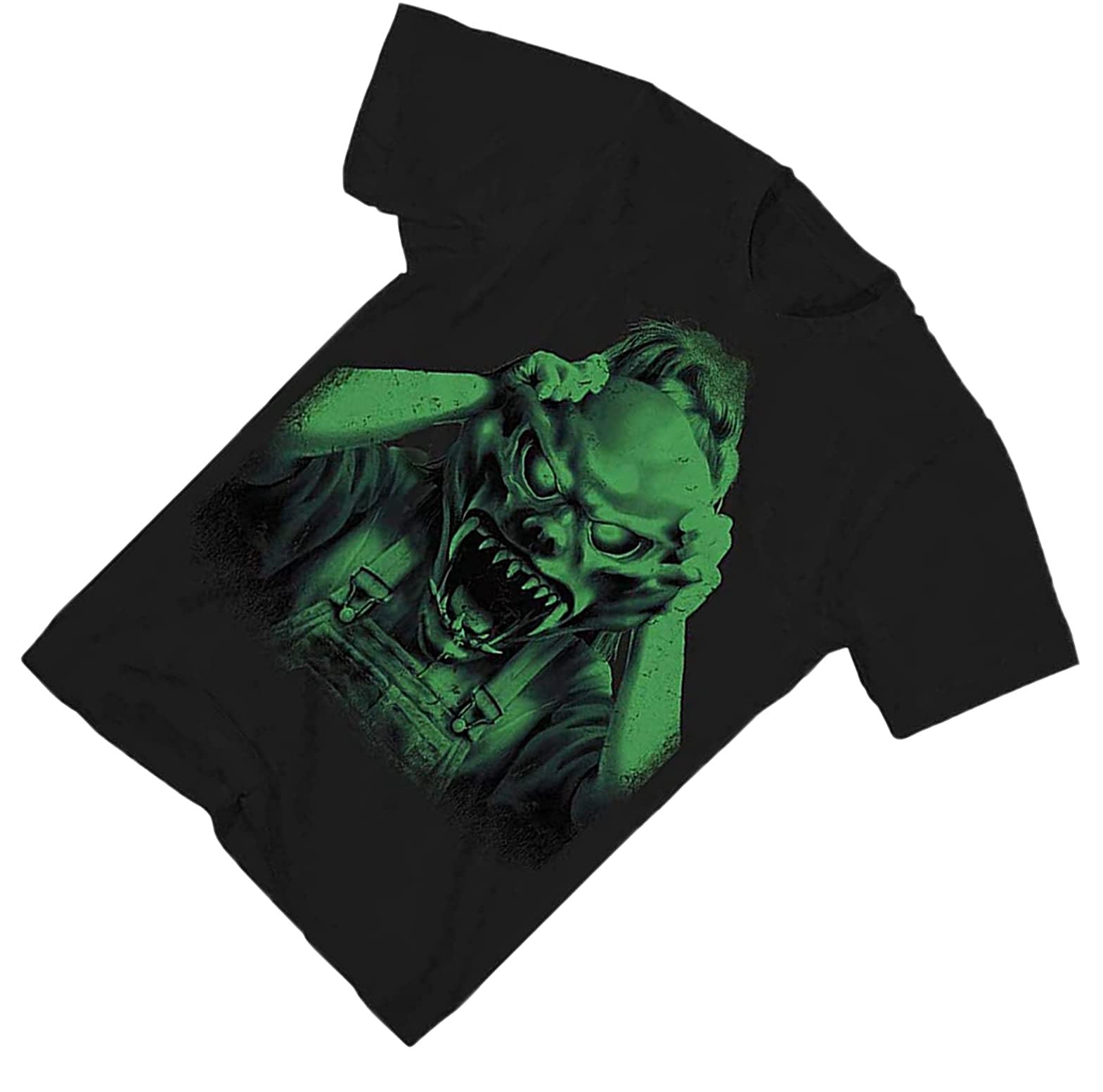 Men's Horror Mask Graphic Print T-Shirt - Front & Back Design - Perfect for Halloween, Cosplay, and Horror Movie Nights