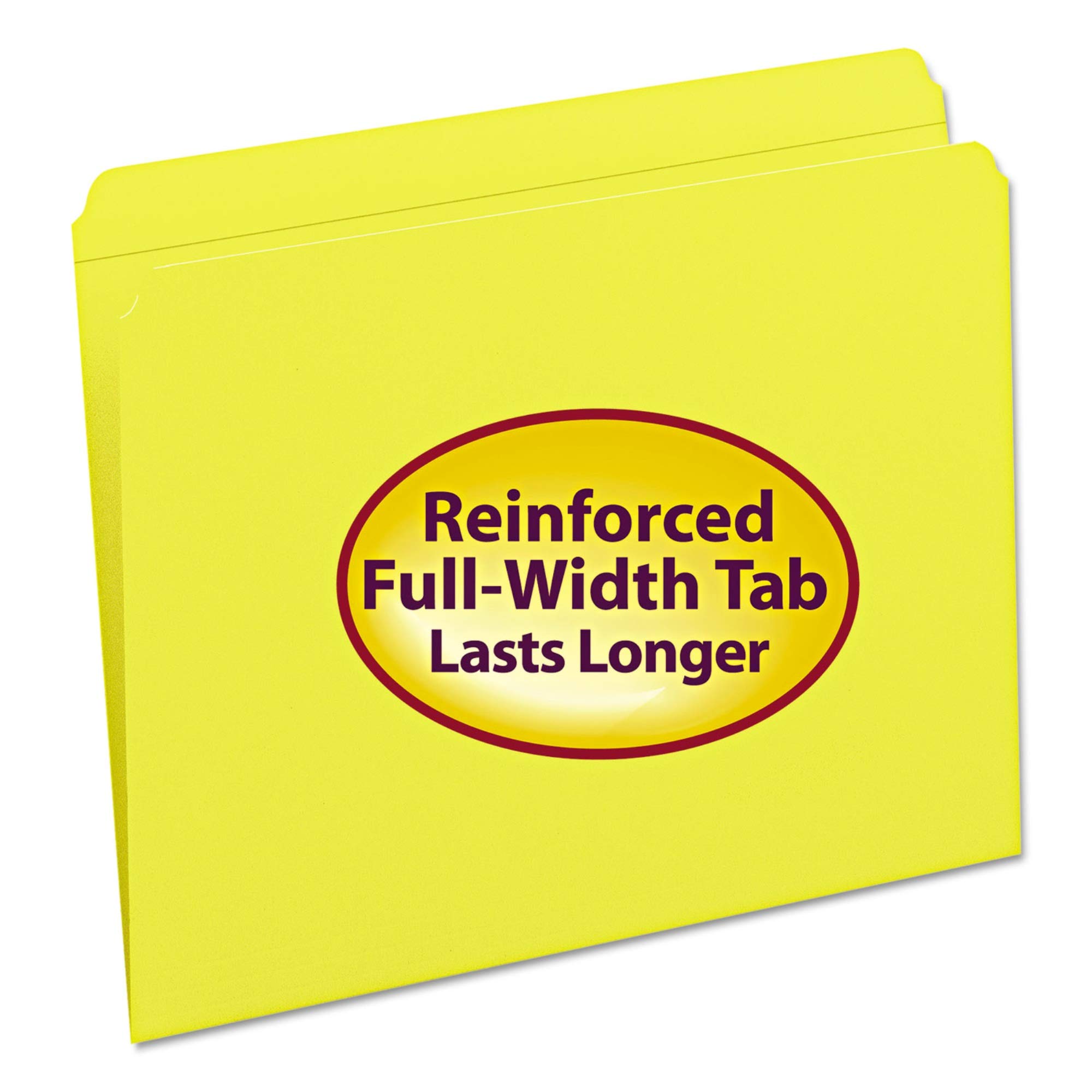 Smead Yellow Letter-Size Straight-Cut Folder - Organize Documents, Files & Office Supplies for Home, School & Business Use