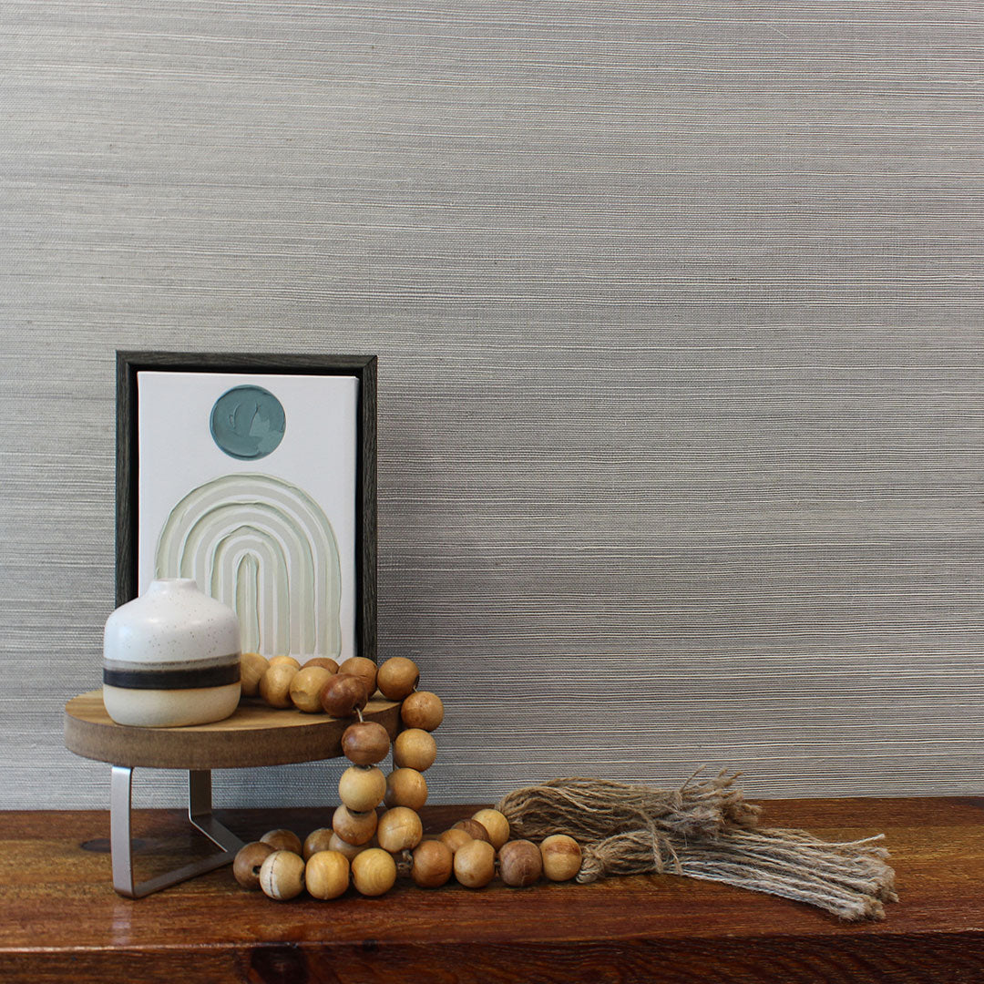 Natural Sisal Grasscloth Wallpaper - Textured Eco-Friendly Peel and Stick Wall Covering for Living Room, Bedroom, or Office Decor