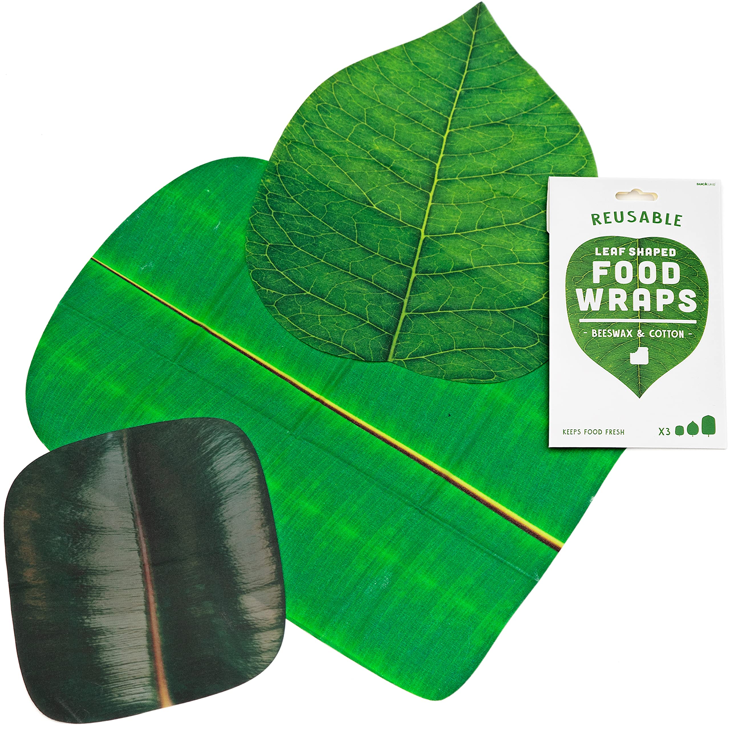 Eco-Friendly Beeswax Food Wraps - Reusable Leaf-Shaped Food Storage Covers for Kitchen & Pantry Organization | Sustainable Alternative to Plastic Wrap for Sandwiches, Fruits & Leftovers