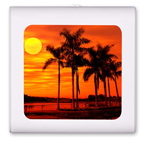 Orange Sunset on the Beach