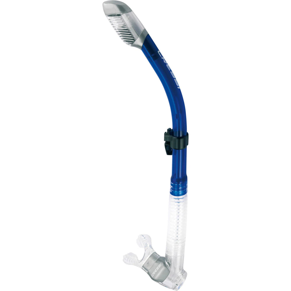 Cressi Supernova Dry Snorkel Mask - Clear/Cobalt - Perfect for Scuba Diving, Snorkeling & Underwater Adventures