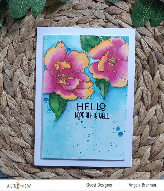 China Rose Outline Stamp Set for DIY Painting - Floral Art Stamps for Scrapbooking, Card Making & Home Decor