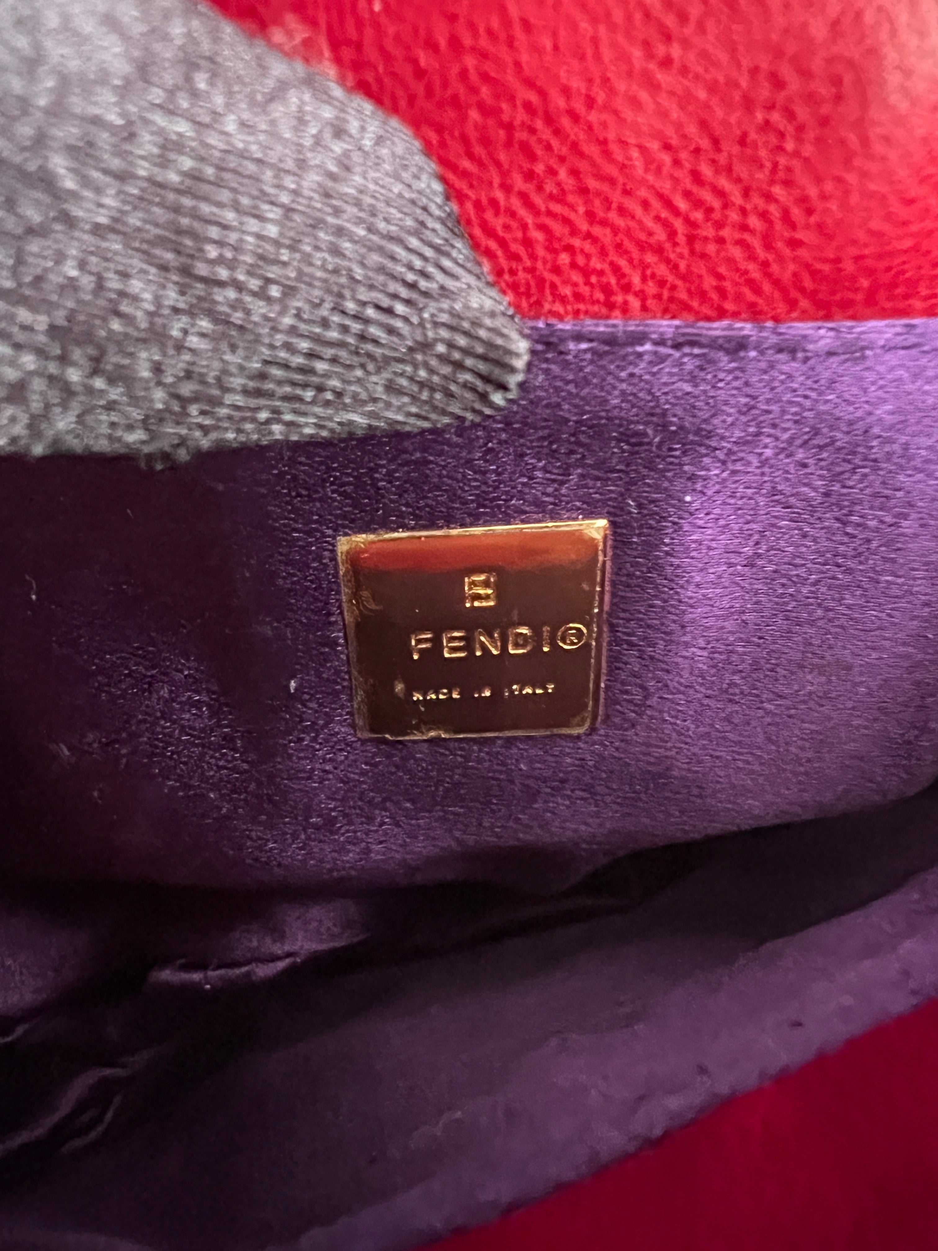 Vintage Fendi Red Sequin Croissant Bag - Luxury Designer Shoulder Purse for Women | Perfect for Parties, Weddings & Evening Events