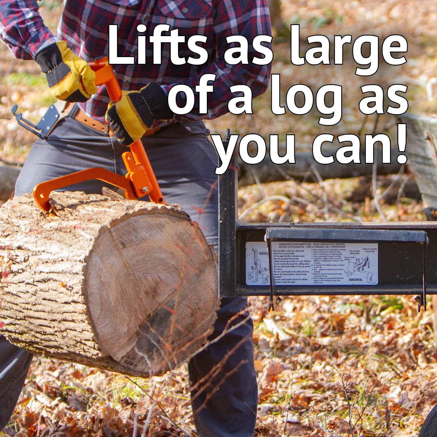 LogOX 3-in-1 Forestry Multitool - Patented Log Hauler, Cant Hook & Timberjack for Firewood Harvesting | Reduces Back Strain & Heating Costs | Durable USA-Made Hand Tool for Camping, Wood Splitting & Outdoor Survival