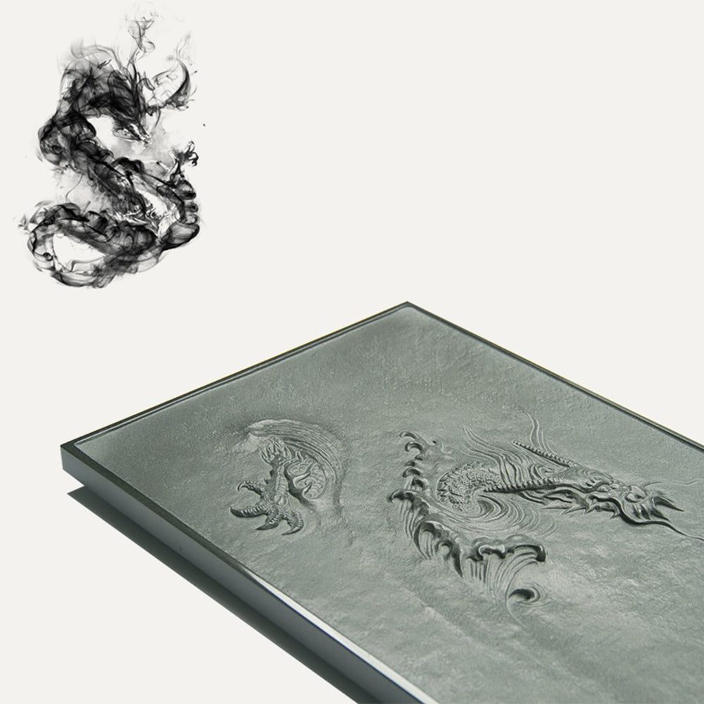 Premium Black Stone Dragon Gongfu Tea Tray - Handcrafted Chinese Tea Ceremony Set for Brewing Oolong & Pu-erh Tea | Perfect for Home Tea Parties & Zen Meditation Spaces