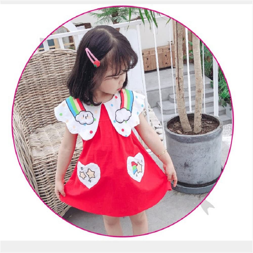 **CuteOn Princess Dress for Toddler Girls - Rainbow Tutu Party Dress for Birthday, Photo Shoot & Special Occasions**