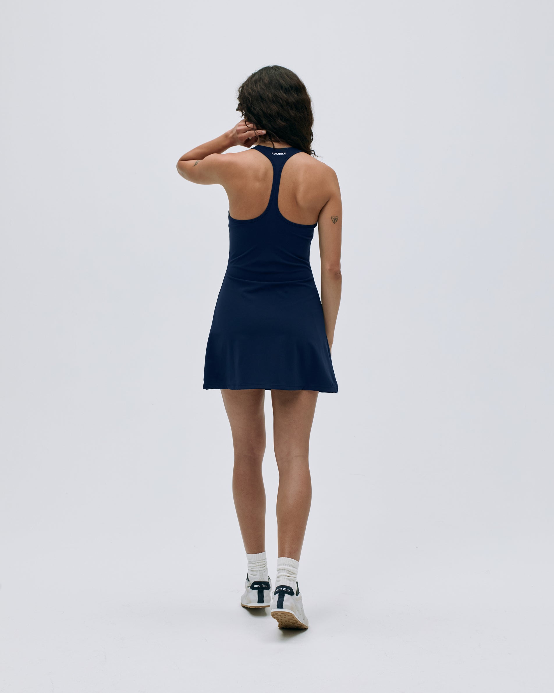 Ultimate Racer Back Dress for Women - Navy Blue Slim Fit Sleeveless Bodycon Dress | Perfect for Cocktail Parties, Date Nights & Summer Outings