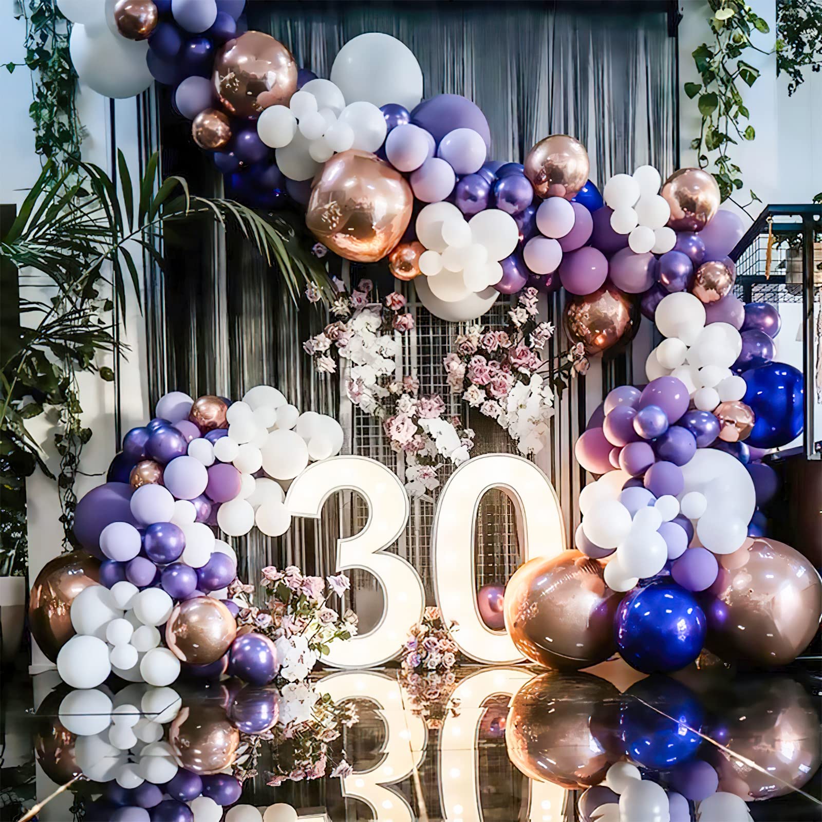 50-Pack 5 Inch Metallic Purple Balloons for Party Decor - Premium Balloon Garland & Arch Supplies for Weddings, Baby Showers & Celebrations (Shade: Purple-G105)