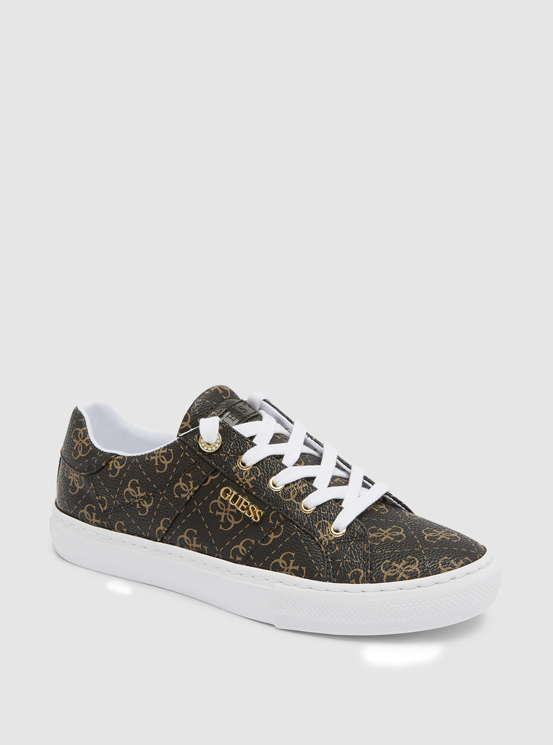 Brown Logo Loven Low Top Sneakers for Women - Casual Comfortable Walking Shoes - Perfect for Everyday Wear, Gym & Street Style Fashion