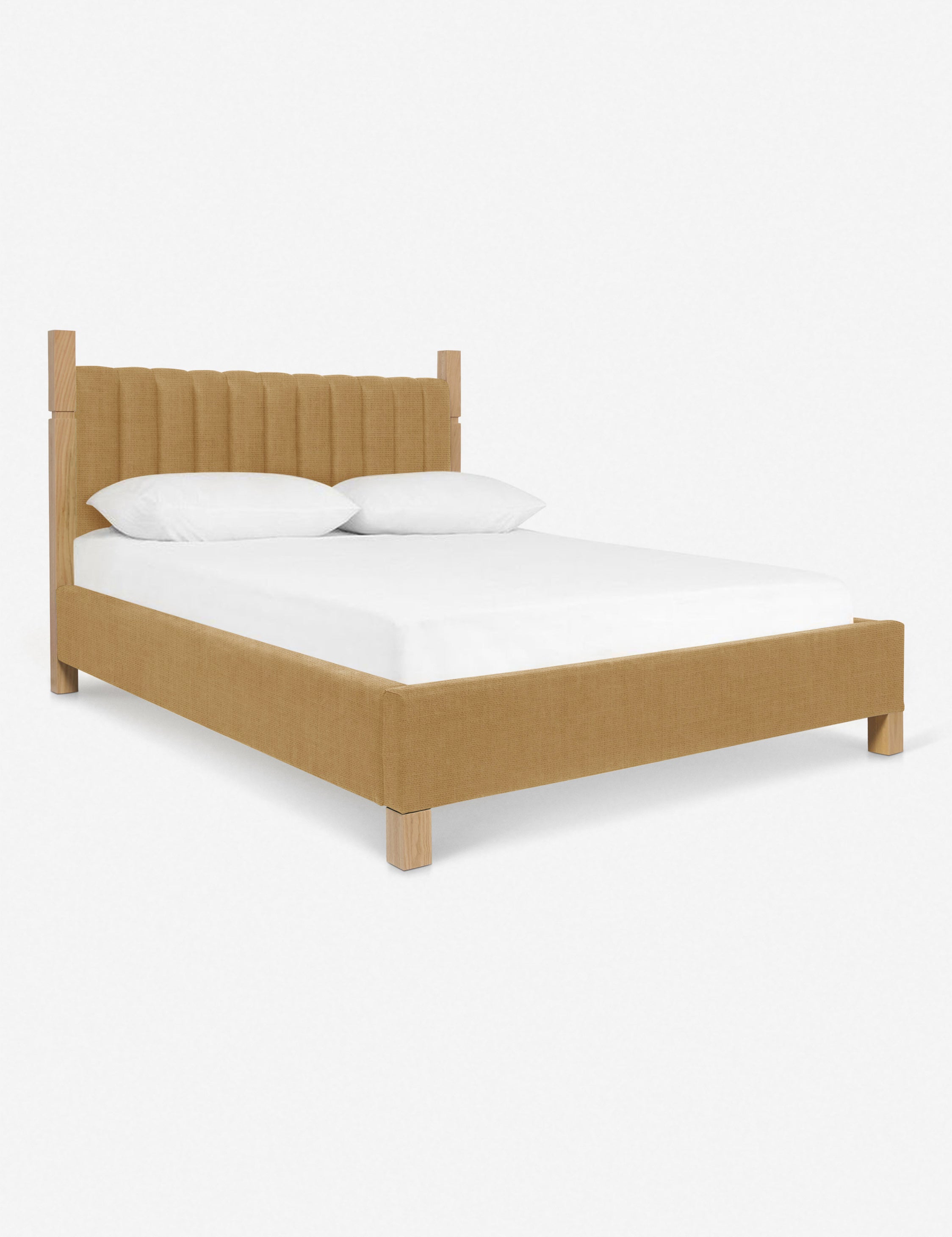Ambleside Bed by Ginny Macdonald - Handcrafted Wooden Bed Frame with Upholstered Headboard | Perfect for Master Bedroom, Guest Room & Cozy Bedroom Decor