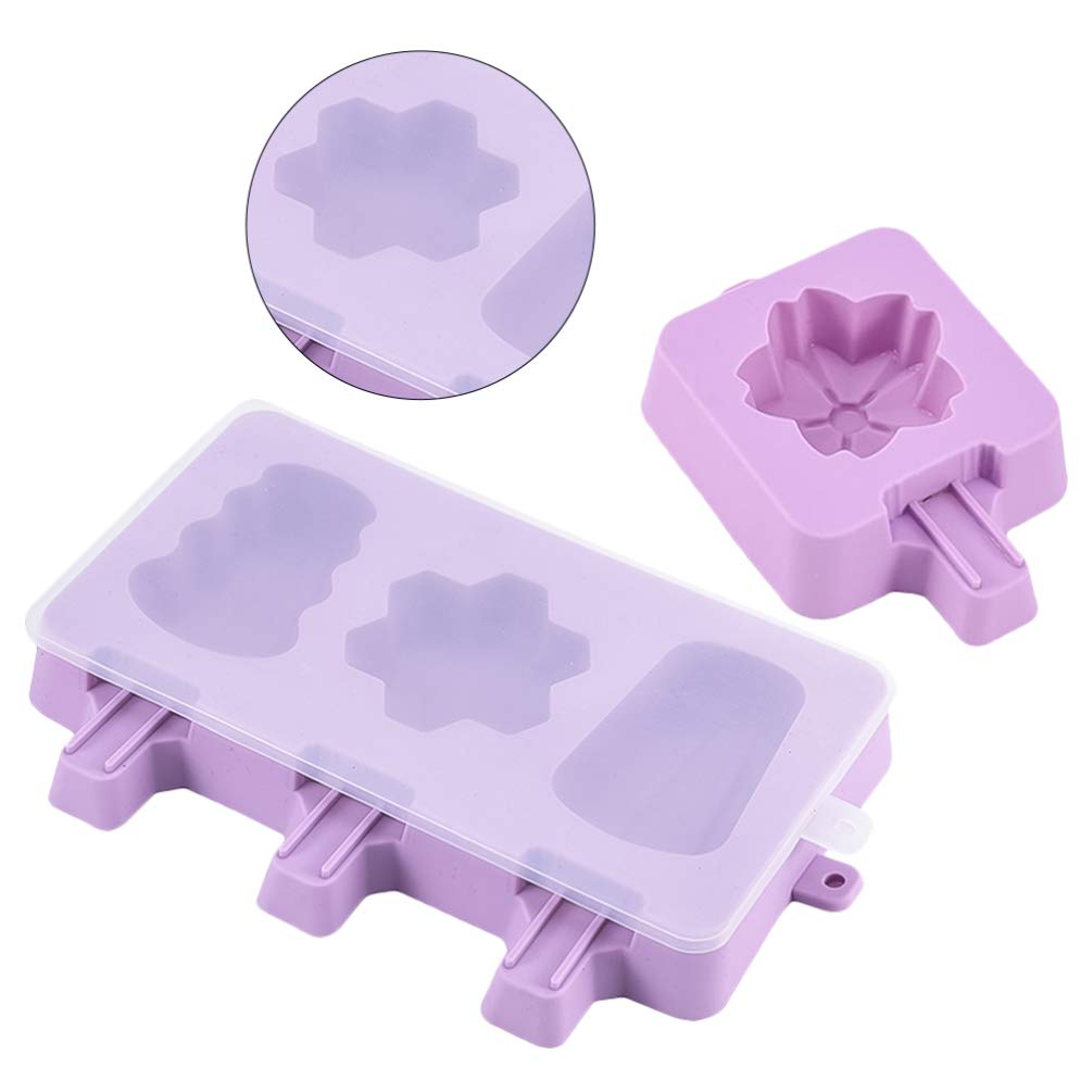 2-Pack DIY Silicone Ice Cream Molds - Reusable Popsicle Makers for Kids, Homemade Ice Lolly & Frozen Treats - BPA-Free, Easy to Use & Clean - Perfect for Summer Parties, Snacks & Family Fun