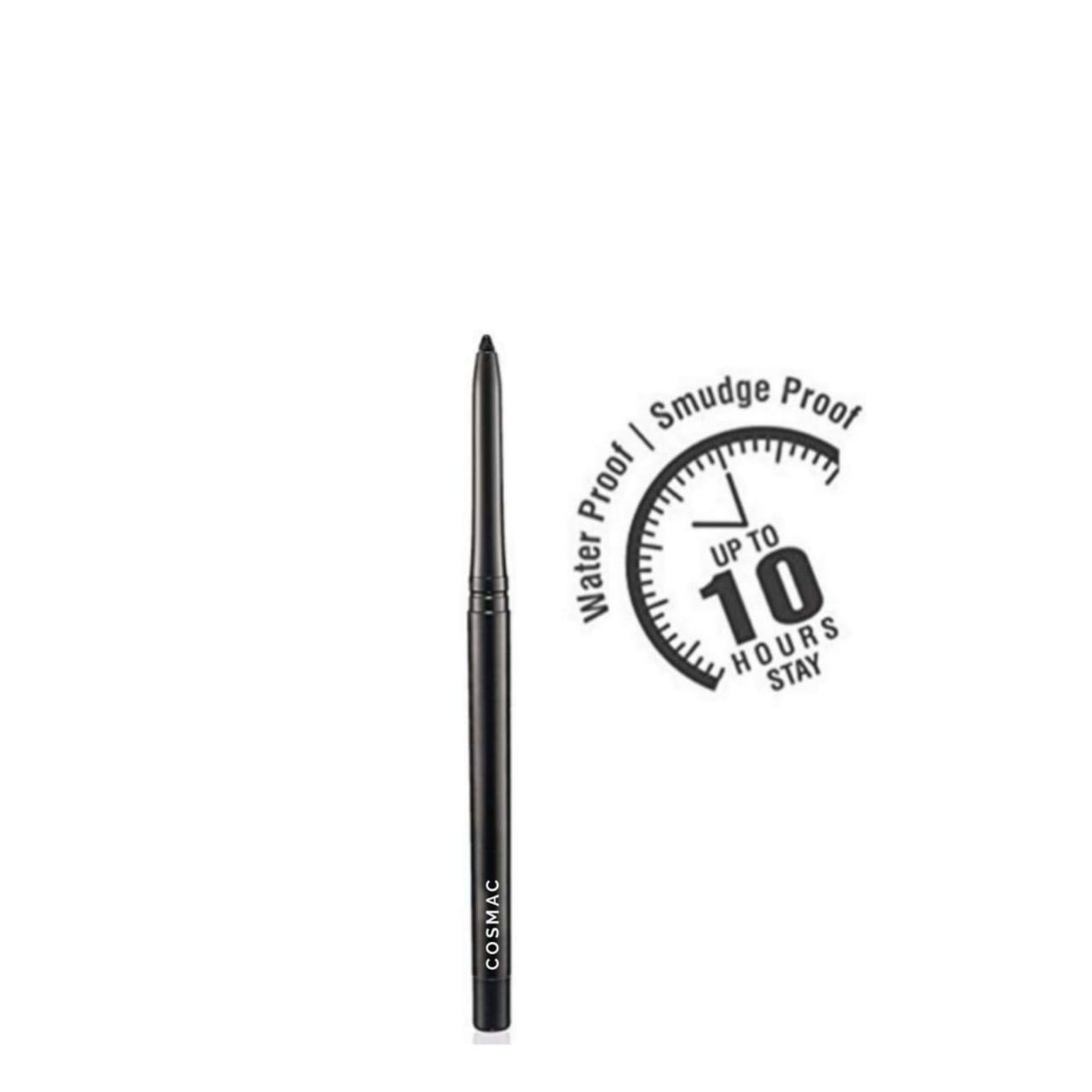 Cosmac Professional 6-Piece Waterproof Makeup Set - Black Eyeliner, Mascara, Eyebrow Pencil, Kajal, Sketch Eyeliner & False Lashes | Matte Finish | Perfect for Daily Use, Parties & Special Occasions