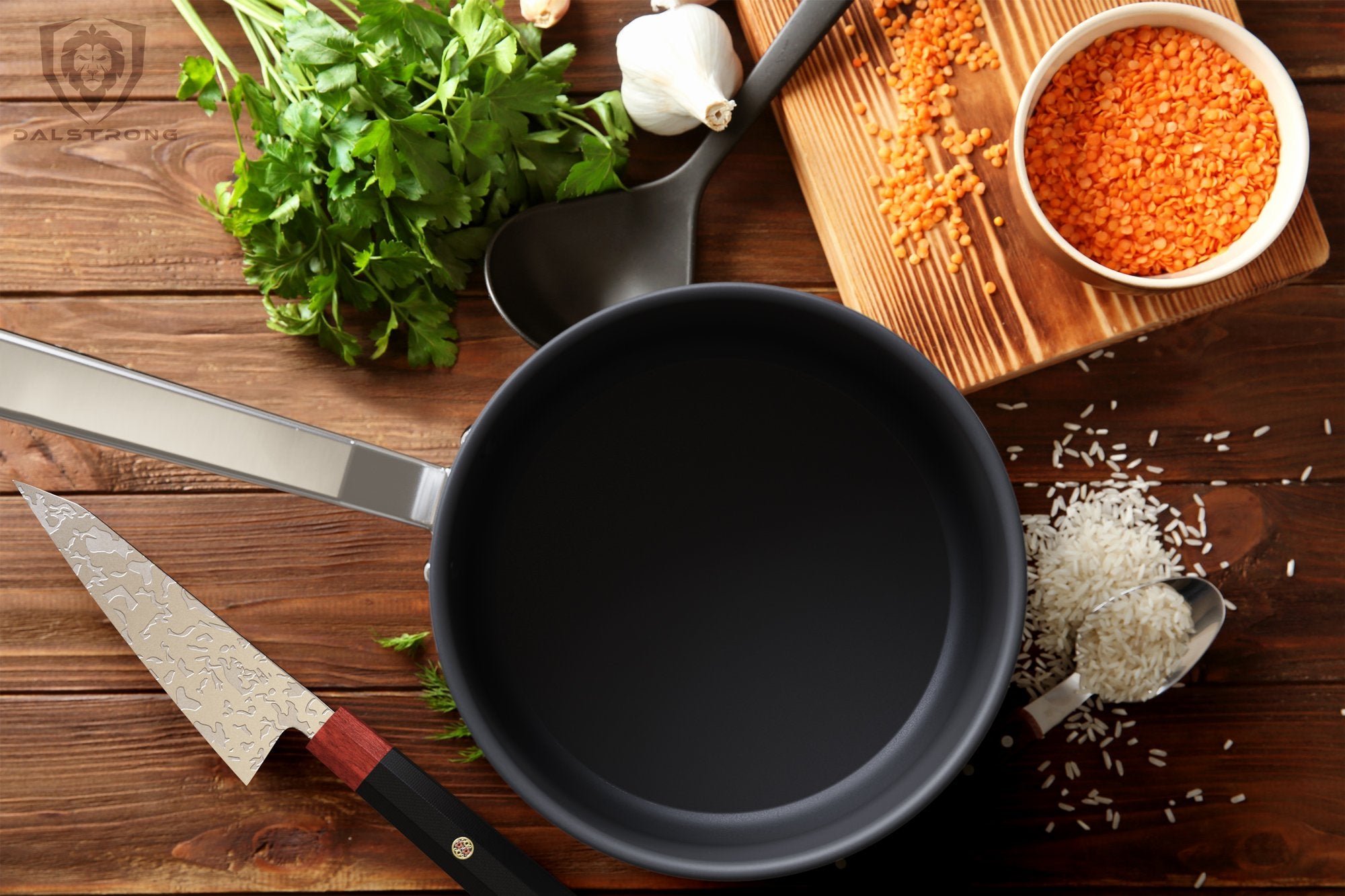 Dalstrong Oberon Series 3 Quart Non-Stick Stock Pot - ETERNA Coating for Even Heat Distribution - Perfect for Soups, Stews & Pasta Cooking