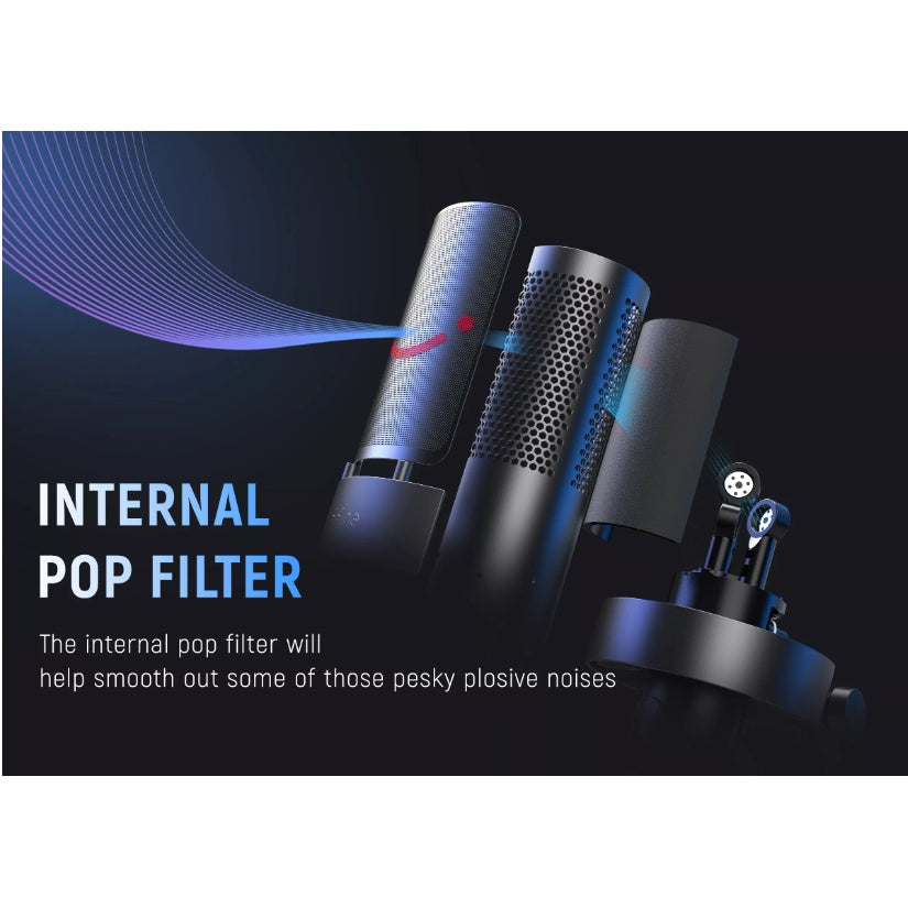 FIFINE A9 RGB USB Microphone with 4 Directional Patterns & Quick Mute Button - Professional Gaming, Podcasting & Recording Mic for Streamers, YouTubers & Home Studios