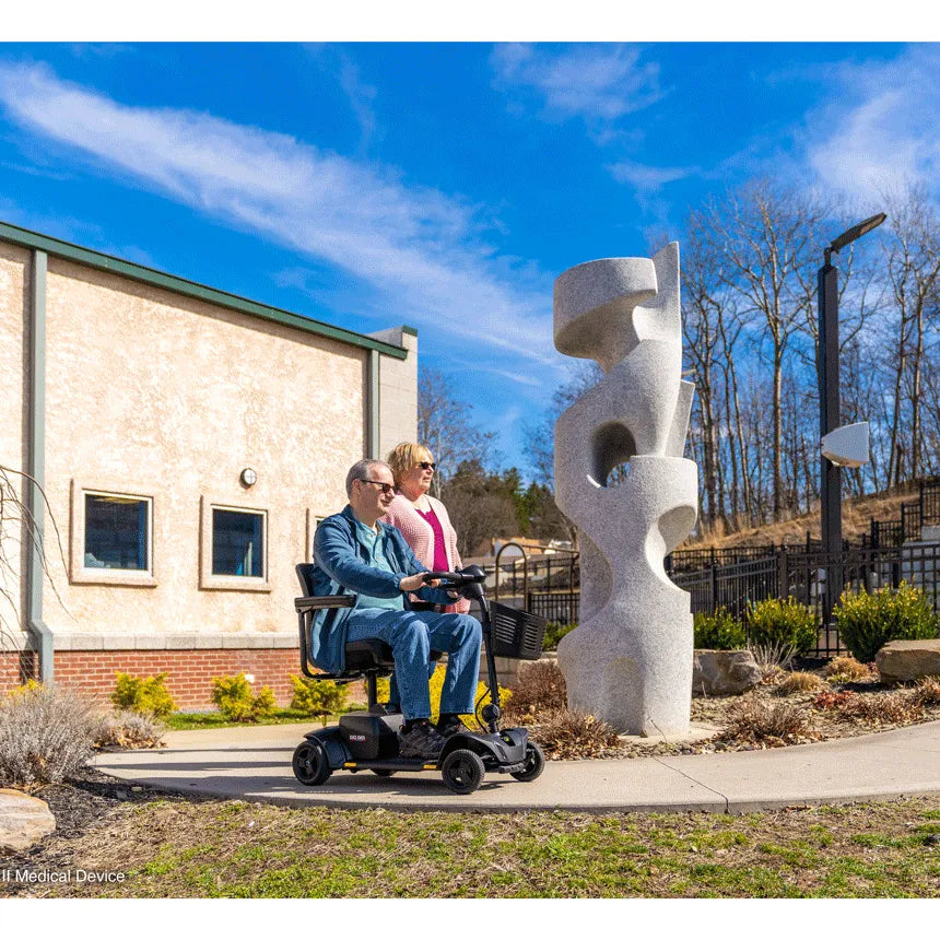Go Go Elite Traveler 2 Four Wheel Mobility Scooter - Lightweight & Foldable for Seniors & Travel - Perfect for Airports, Shopping Malls & Outdoor Adventures