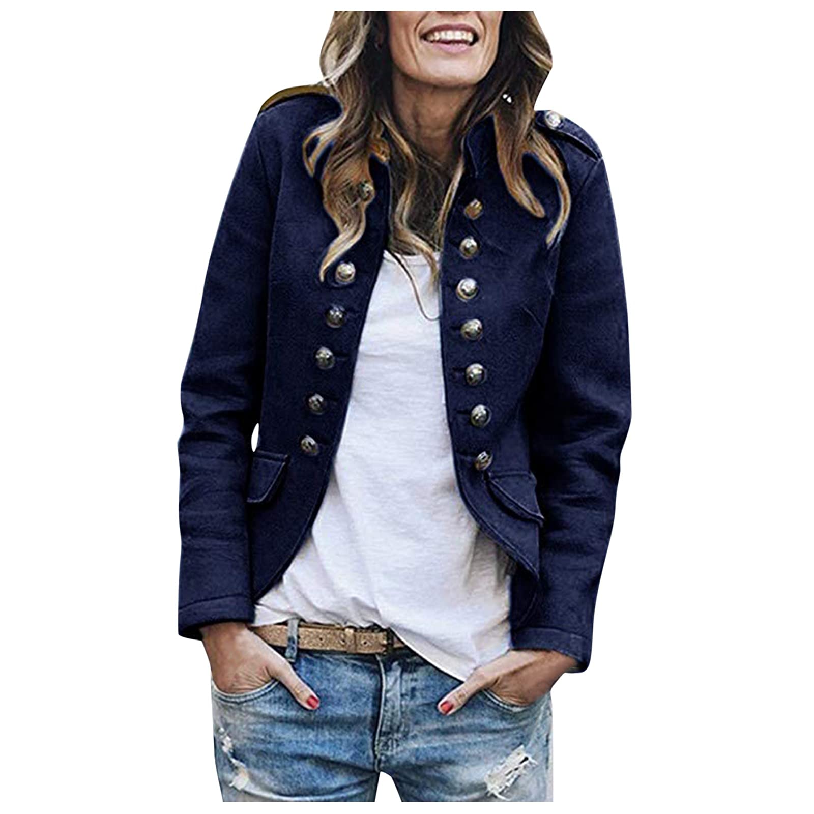 Women's Casual Long Sleeve Blazer - Oversized Office Jacket for Work & Business