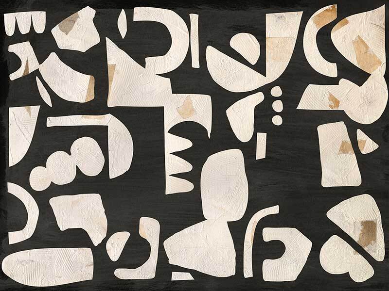 Asymmetrical Black Canvas Art Print - Modern Abstract Wall Decor for Living Room, Bedroom & Office