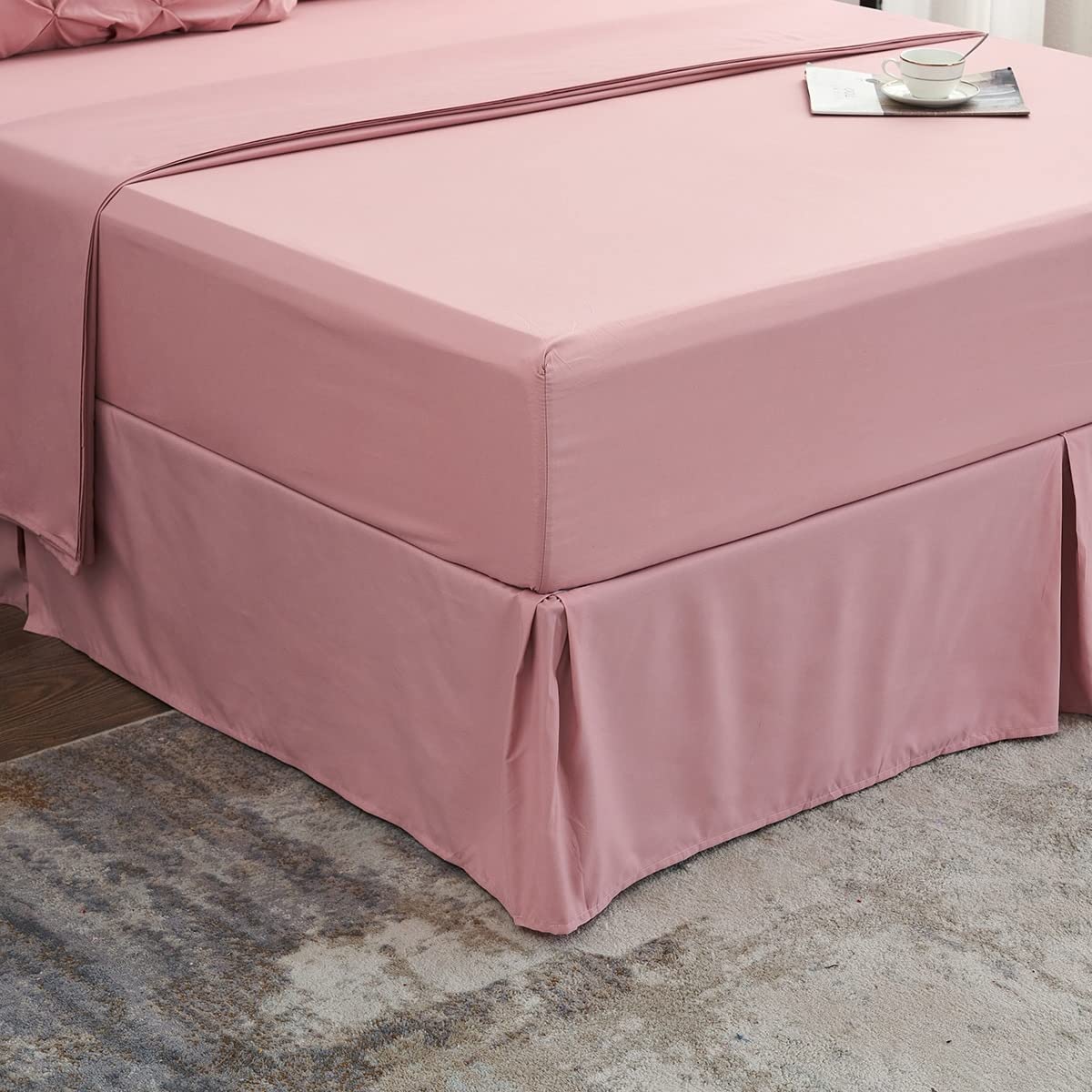 8-Piece Pink California King Comforter Set - Soft Bed in a Bag with Matching Pillowcases & Sheets - Perfect for Master Bedrooms, Guest Rooms & Cozy Home Decor